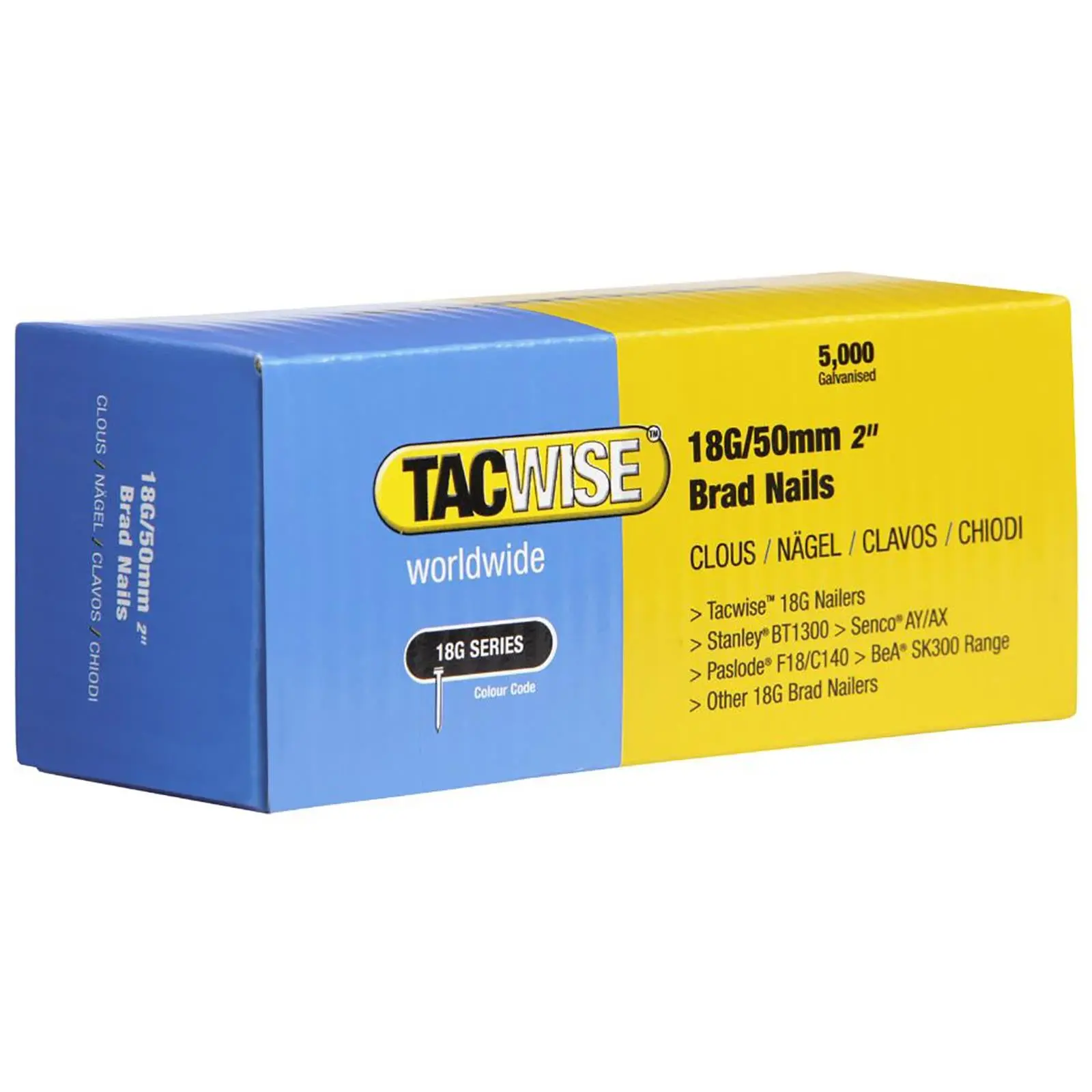 Tacwise Brad Nails 18 Gauge for Nail Guns 5000 Pack 10-50mm - Image 3
