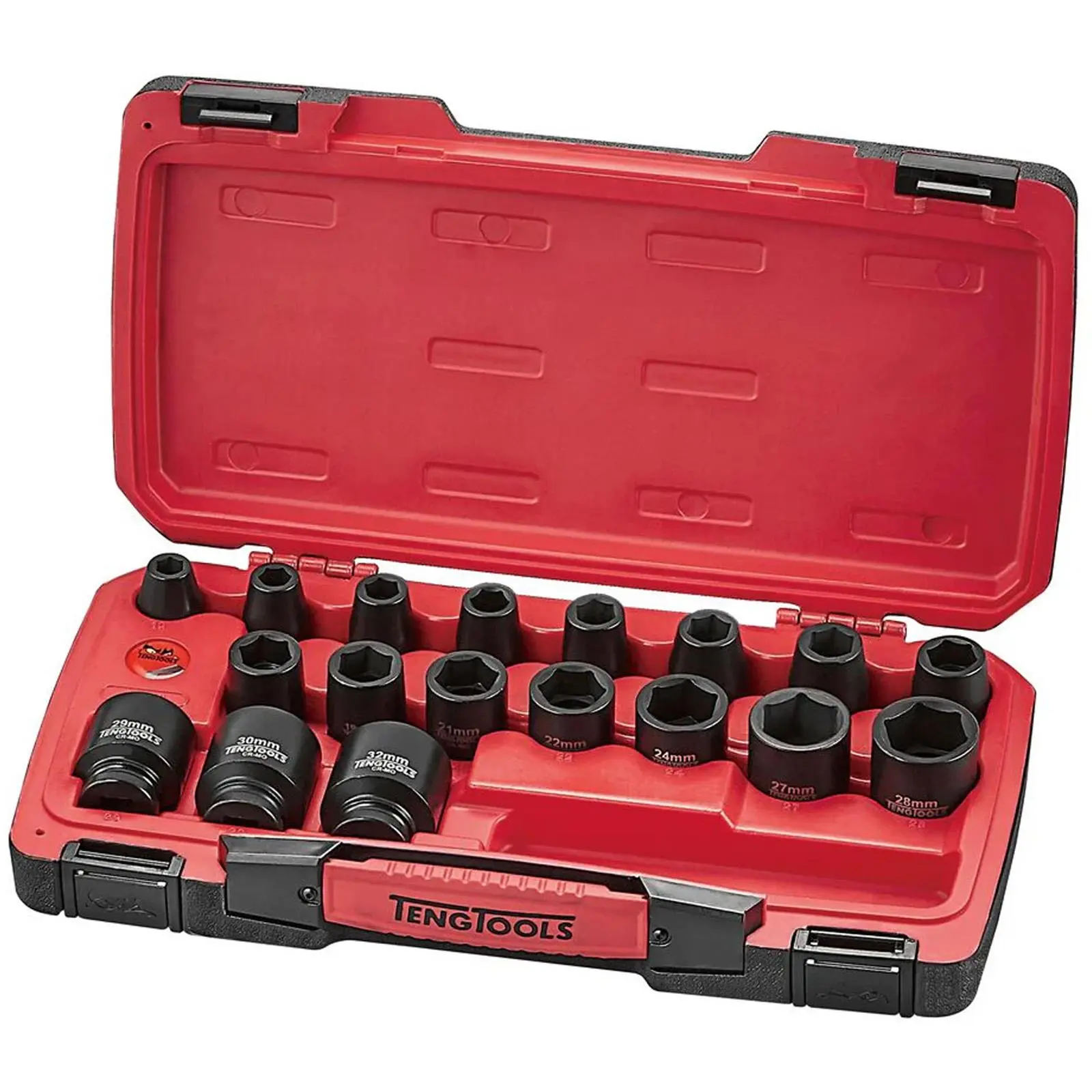 Teng Tools Impact Socket Set 1/2" Drive MECCA PRO 10-32mm 22 Pieces DIN3129 T9222