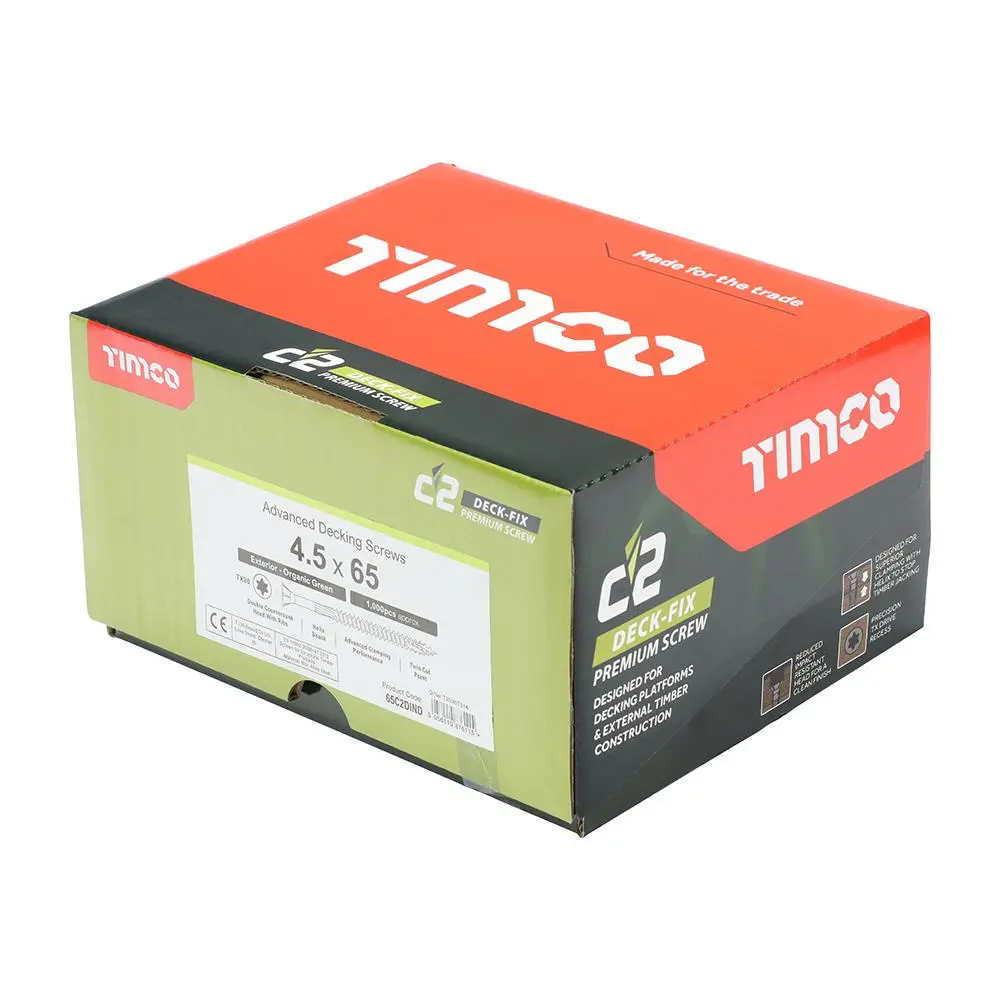 TIMCO C2 Deck Fix Premium Decking Screws Torx Exterior Green Timber Construction - Image 10