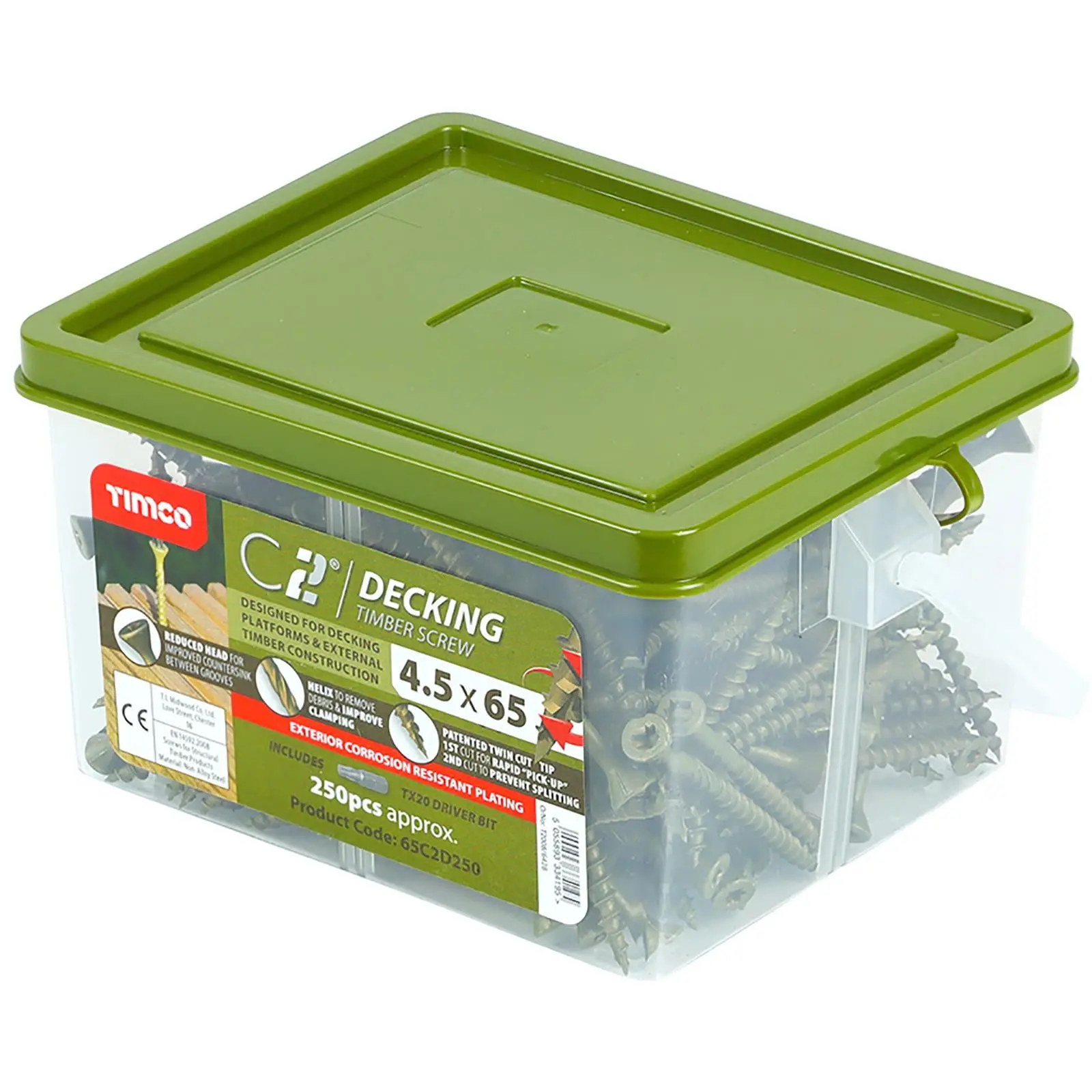 TIMCO C2 Deck Fix Premium Decking Screws Torx Exterior Green Timber Construction - Image 15