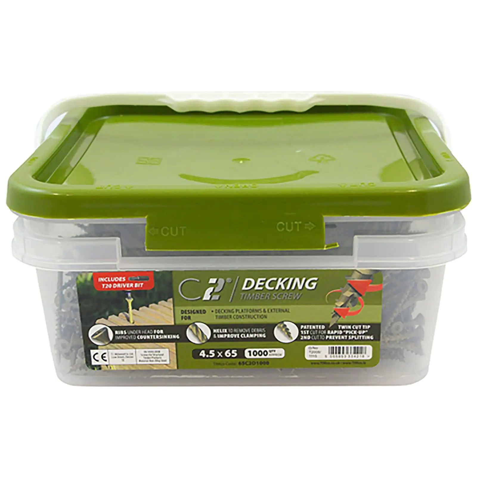 TIMCO C2 Deck Fix Premium Decking Screws Torx Exterior Green Timber Construction - Image 17