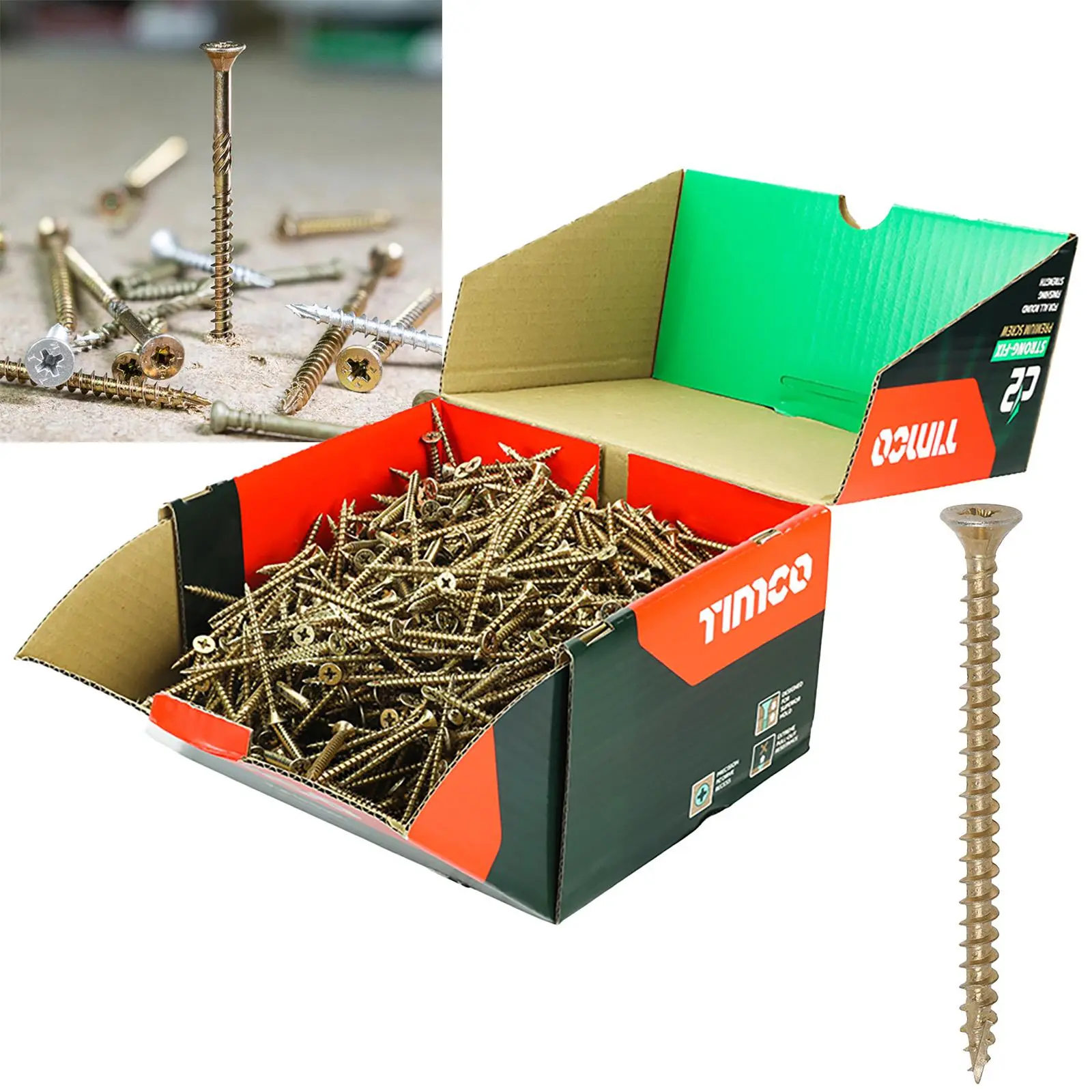 TIMCO C2 Strong Fix Pozi Premium Wood Screws 1000 Pack Industry Box PZ2 - Choose Size - Image 5