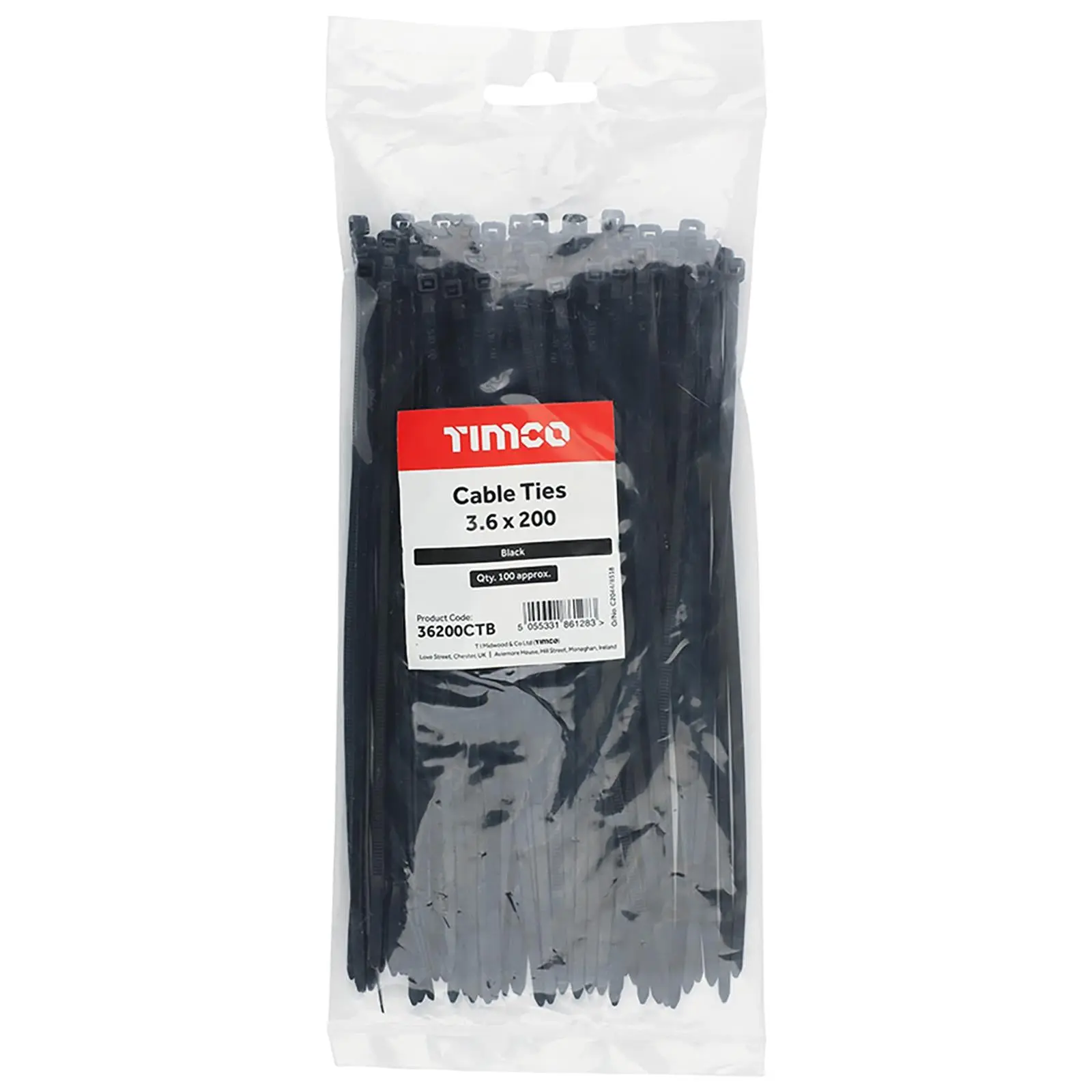 TIMCO Cable Ties Tie Wraps Black BS EN 62275 - Choose Size - Image 10