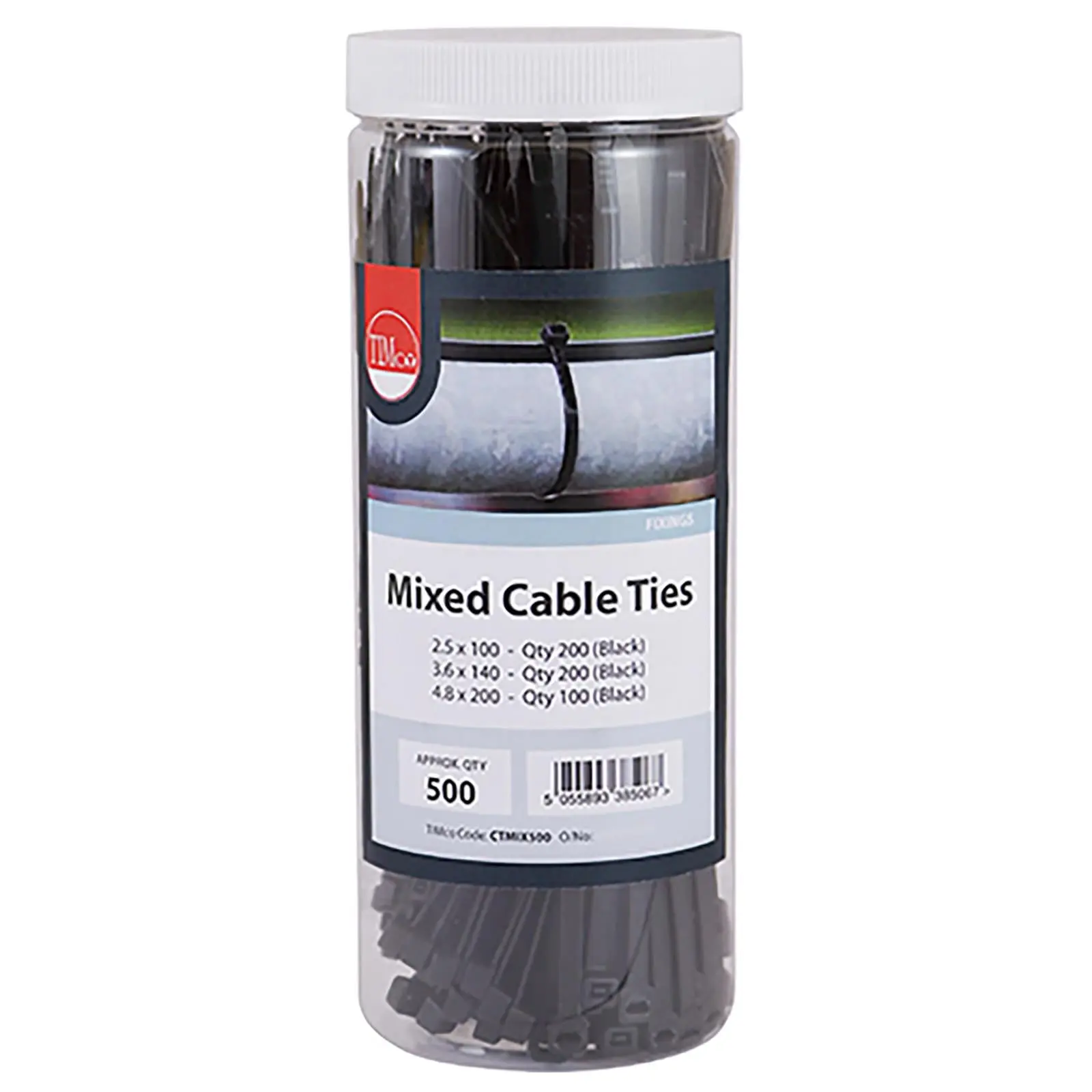 TIMCO Cable Ties Tie Wraps Black BS EN 62275 - Choose Size - Image 11