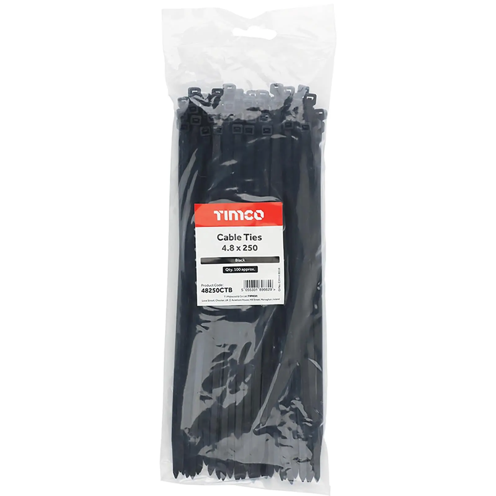 TIMCO Cable Ties Tie Wraps Black BS EN 62275 - Choose Size - Image 3