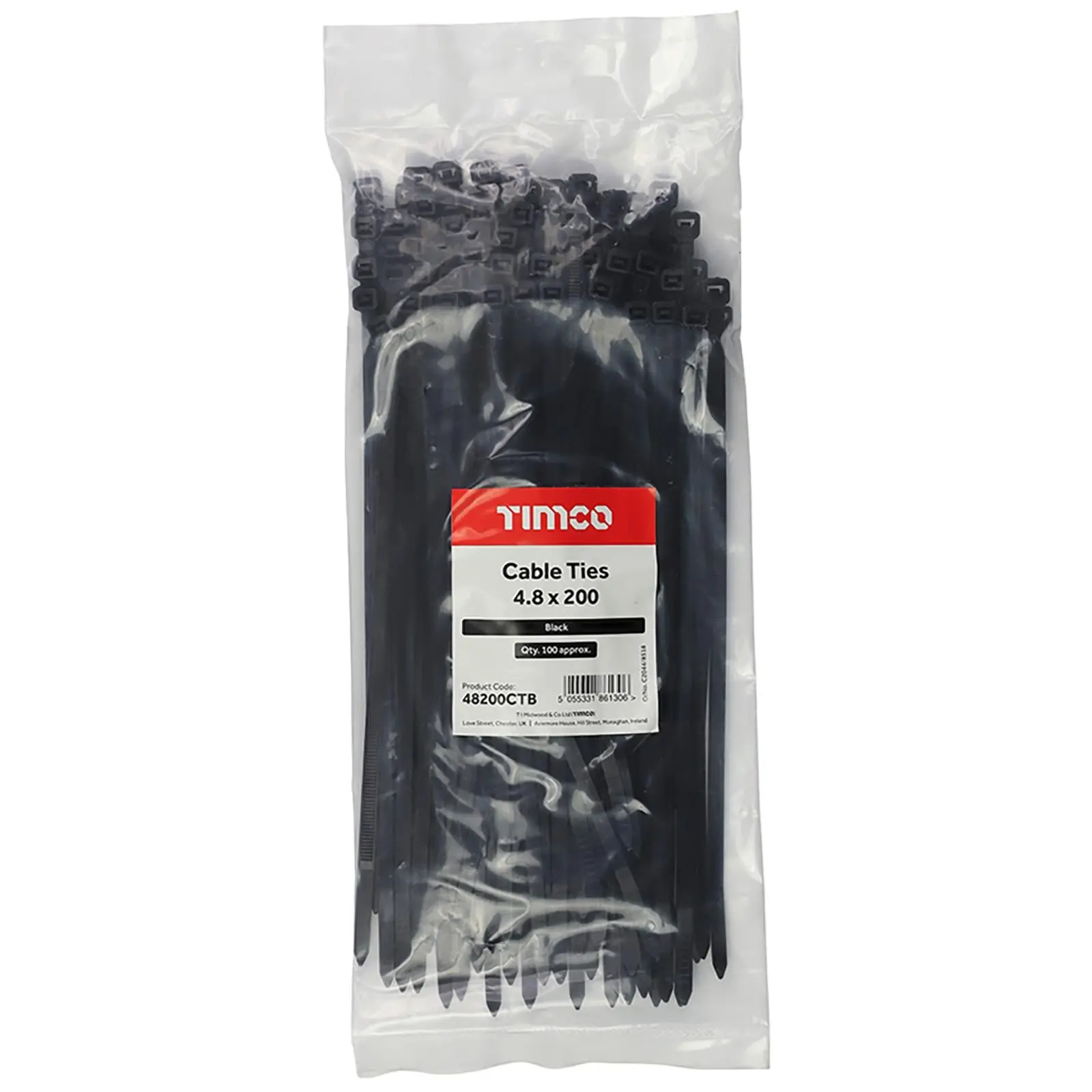 TIMCO Cable Ties Tie Wraps Black BS EN 62275 - Choose Size - Image 8