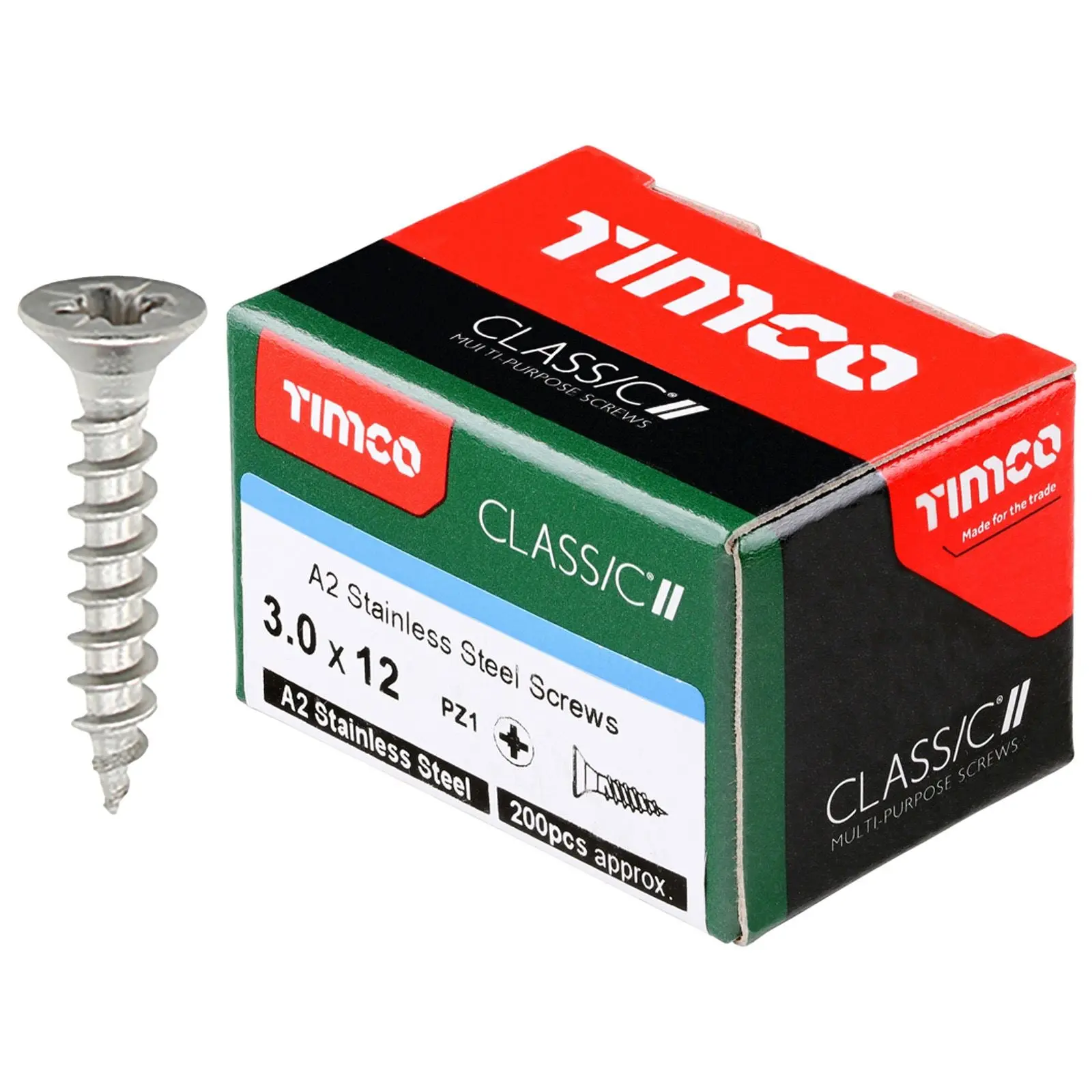 TIMCO Classic Multi Purpose Screws A2 Stainless Steel Double Countersunk Boxed - Choose Size - Image 10