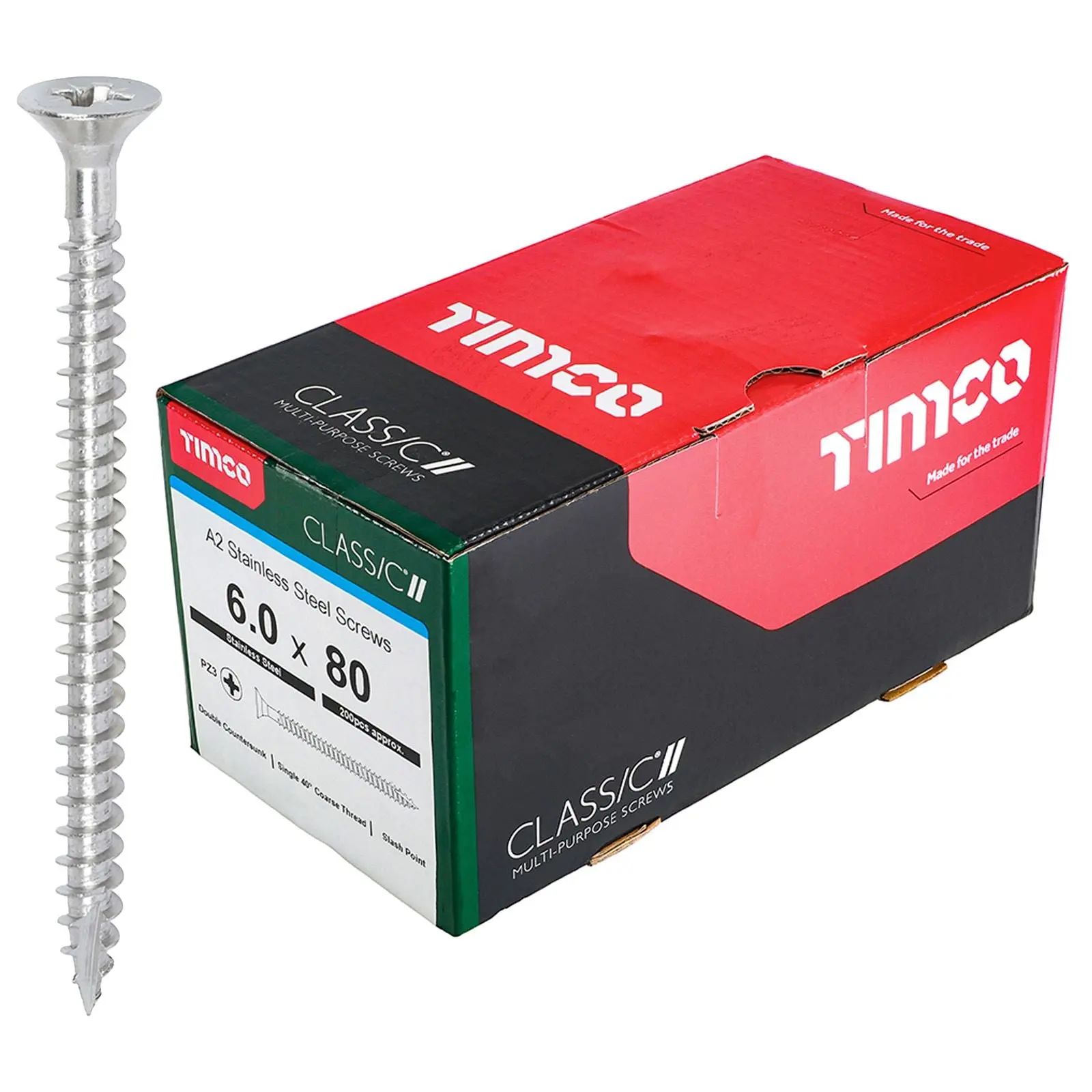 TIMCO Classic Multi Purpose Screws A2 Stainless Steel Double Countersunk Boxed - Choose Size - Image 9