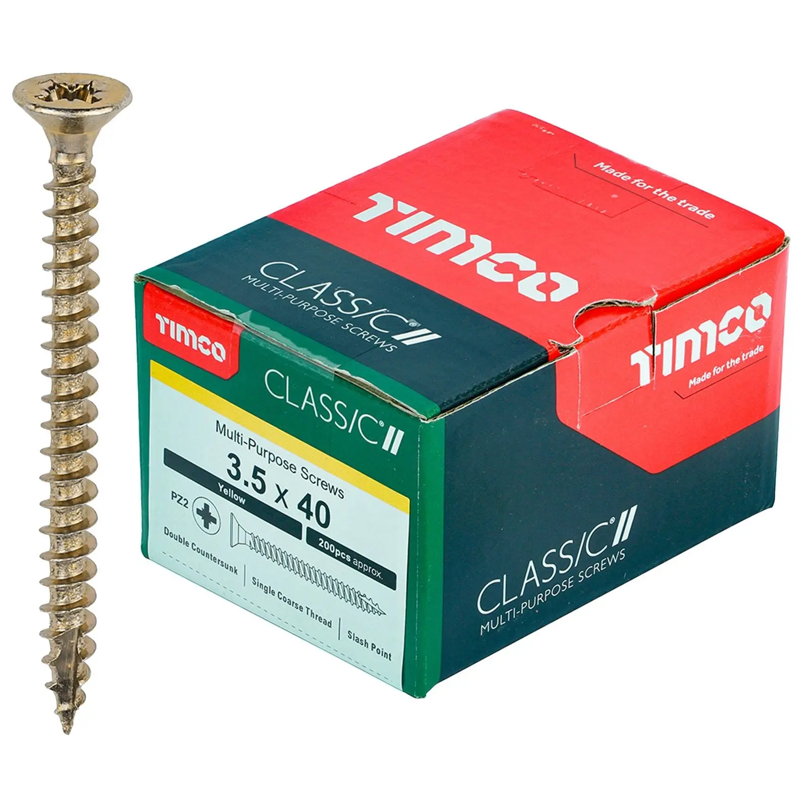 TIMCO Classic Multi Purpose Screws Pozi Head Double Countersunk Yellow Boxed - Choose Size - Image 58