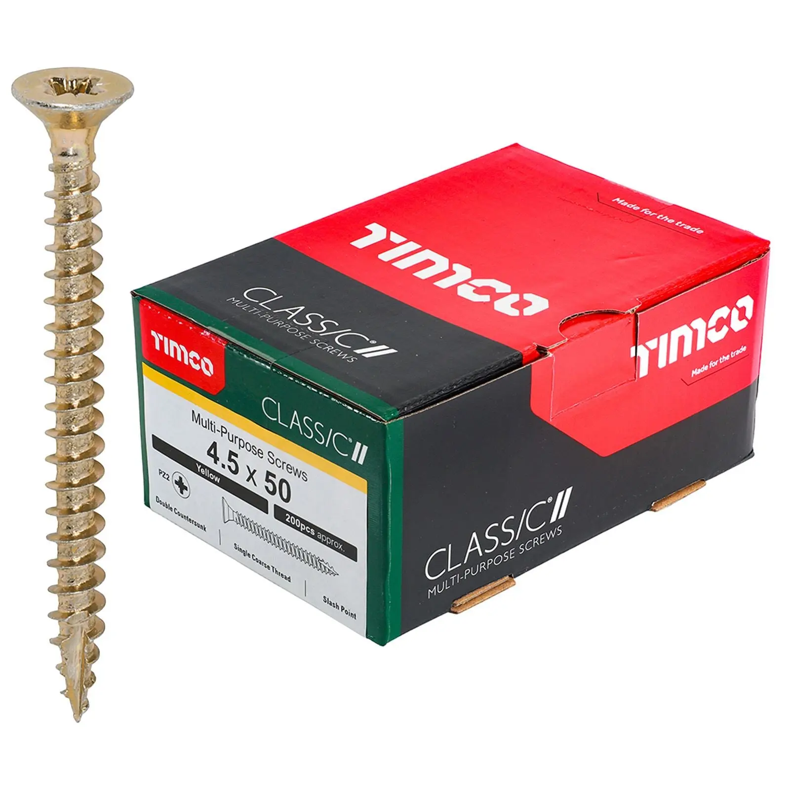 TIMCO Classic Multi Purpose Screws Pozi Head Double Countersunk Yellow Boxed - Choose Size - Image 59