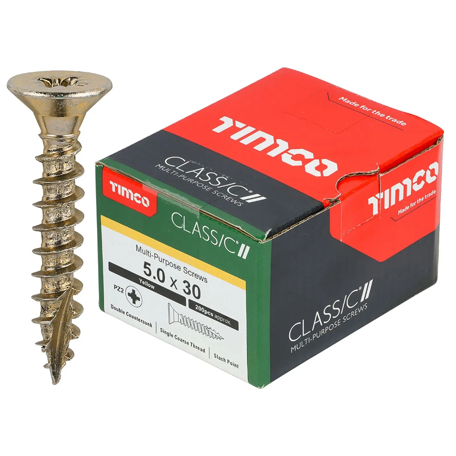 TIMCO Classic Multi Purpose Screws Pozi Head Double Countersunk Yellow Boxed - Choose Size - Image 61