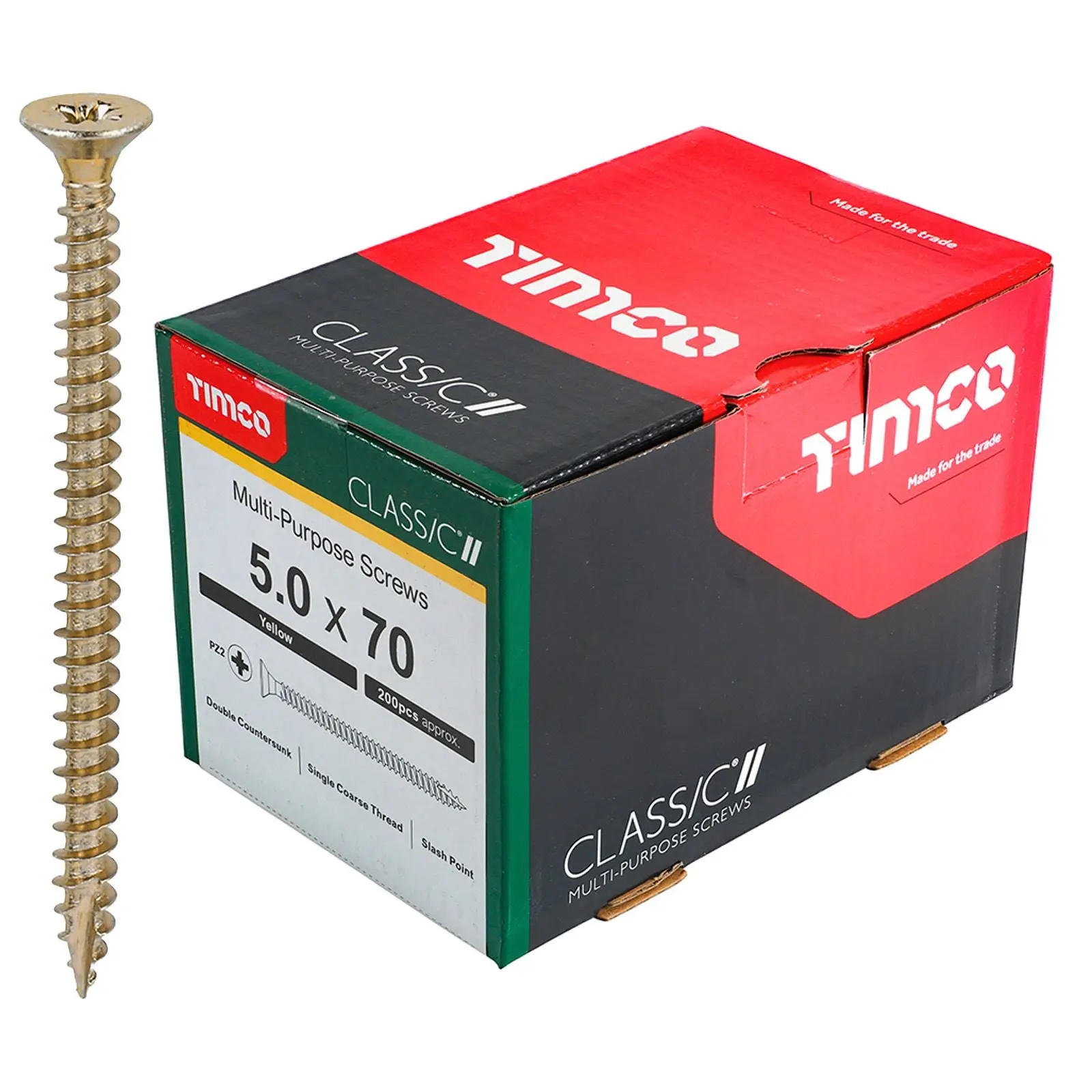 TIMCO Classic Multi Purpose Screws Pozi Head Double Countersunk Yellow Boxed - Choose Size - Image 64