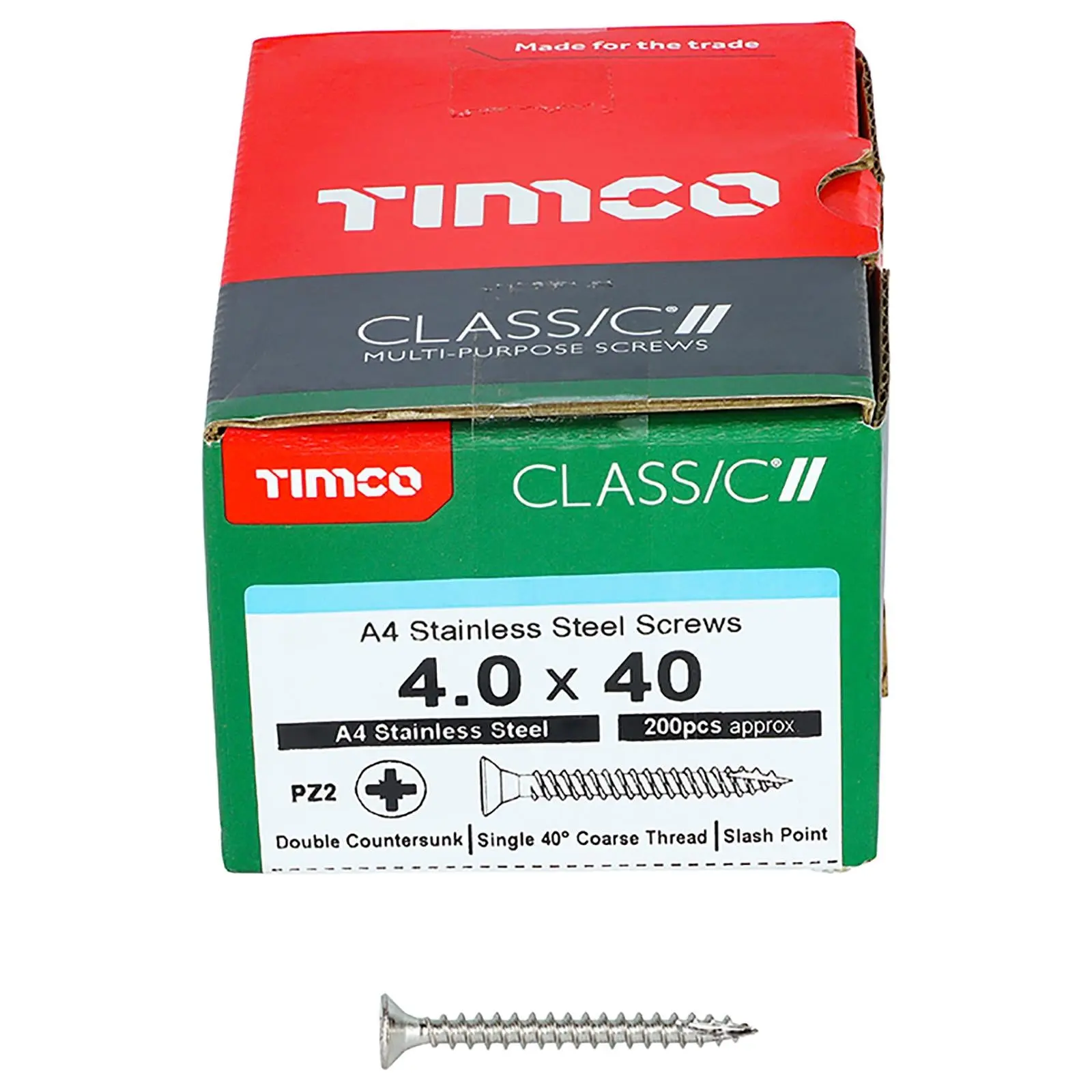 TIMCO Classic Wood Screw A4 Stainless Steel Countersunk Multi Purpose - Image 10