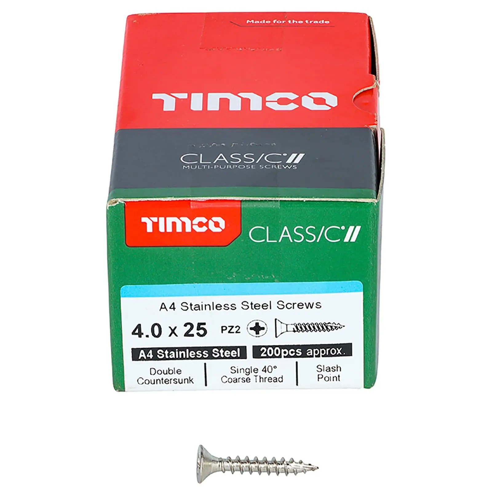 TIMCO Classic Wood Screw A4 Stainless Steel Countersunk Multi Purpose - Image 11