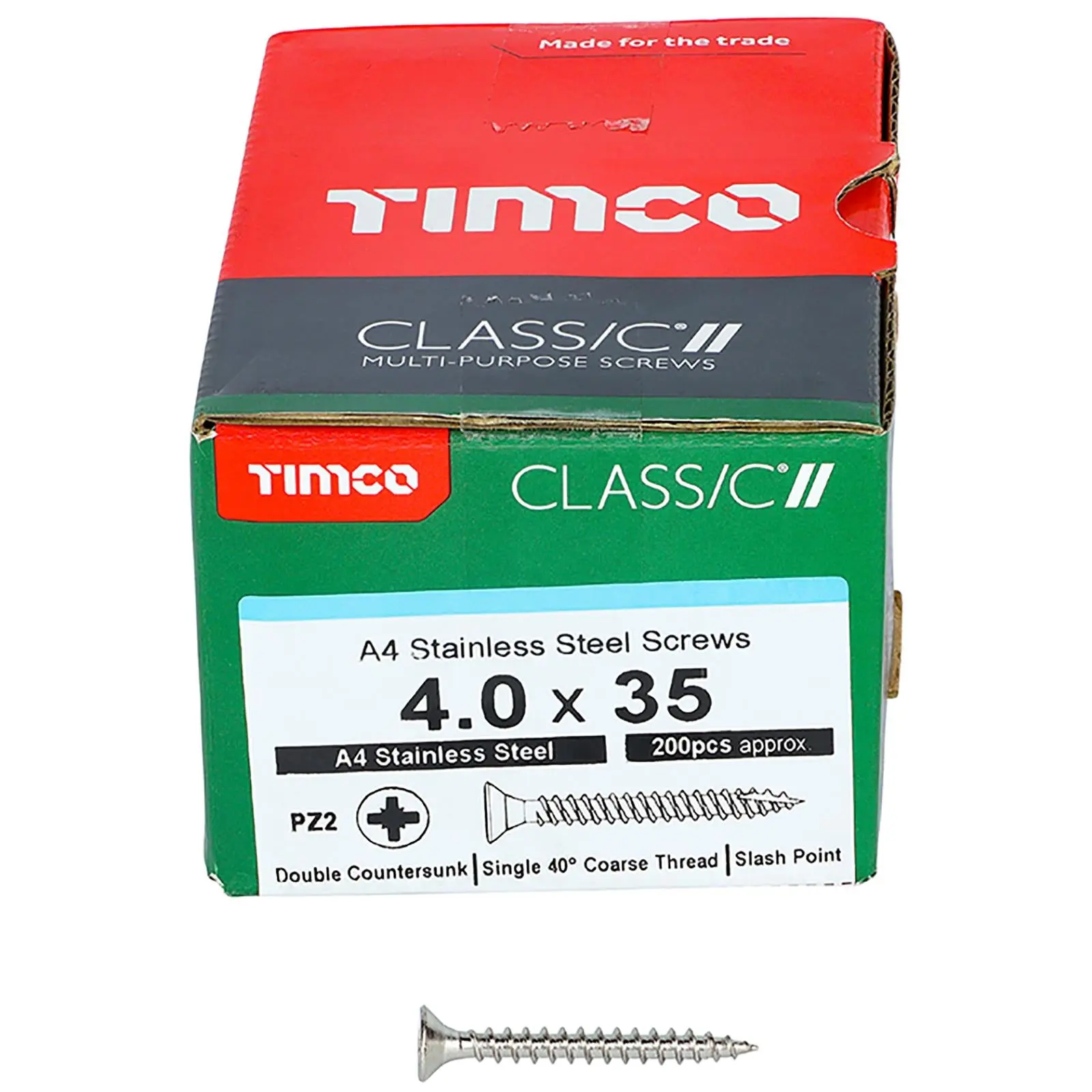 TIMCO Classic Wood Screw A4 Stainless Steel Countersunk Multi Purpose - Image 14