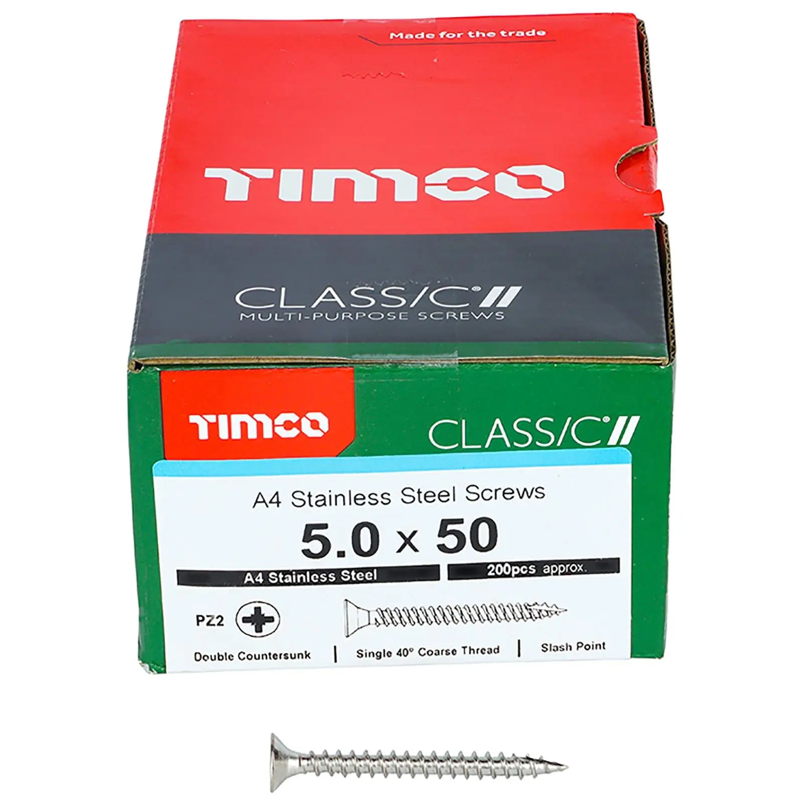 TIMCO Classic Wood Screw A4 Stainless Steel Countersunk Multi Purpose - Image 16