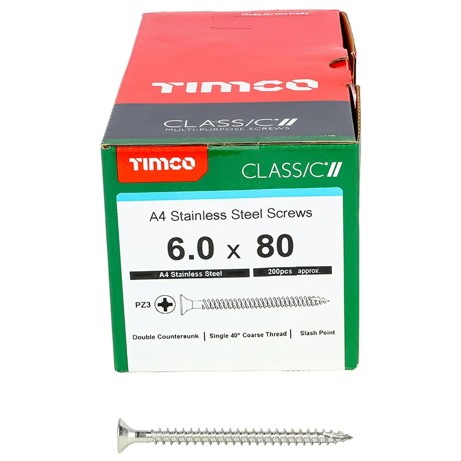 TIMCO Classic Wood Screw A4 Stainless Steel Countersunk Multi Purpose - Image 17