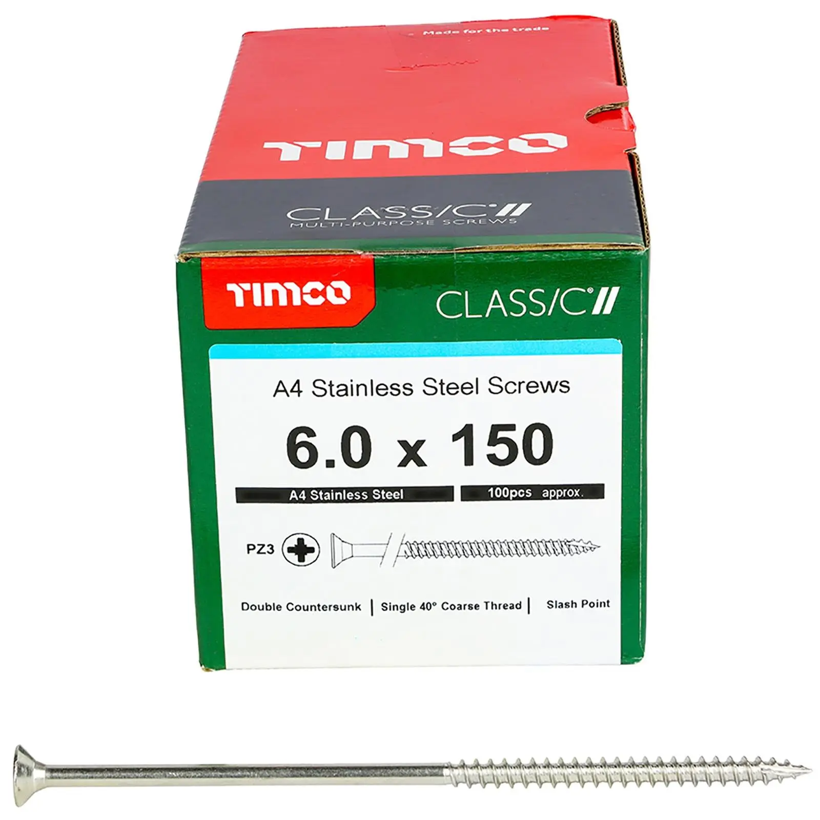 TIMCO Classic Wood Screw A4 Stainless Steel Countersunk Multi Purpose - Image 18