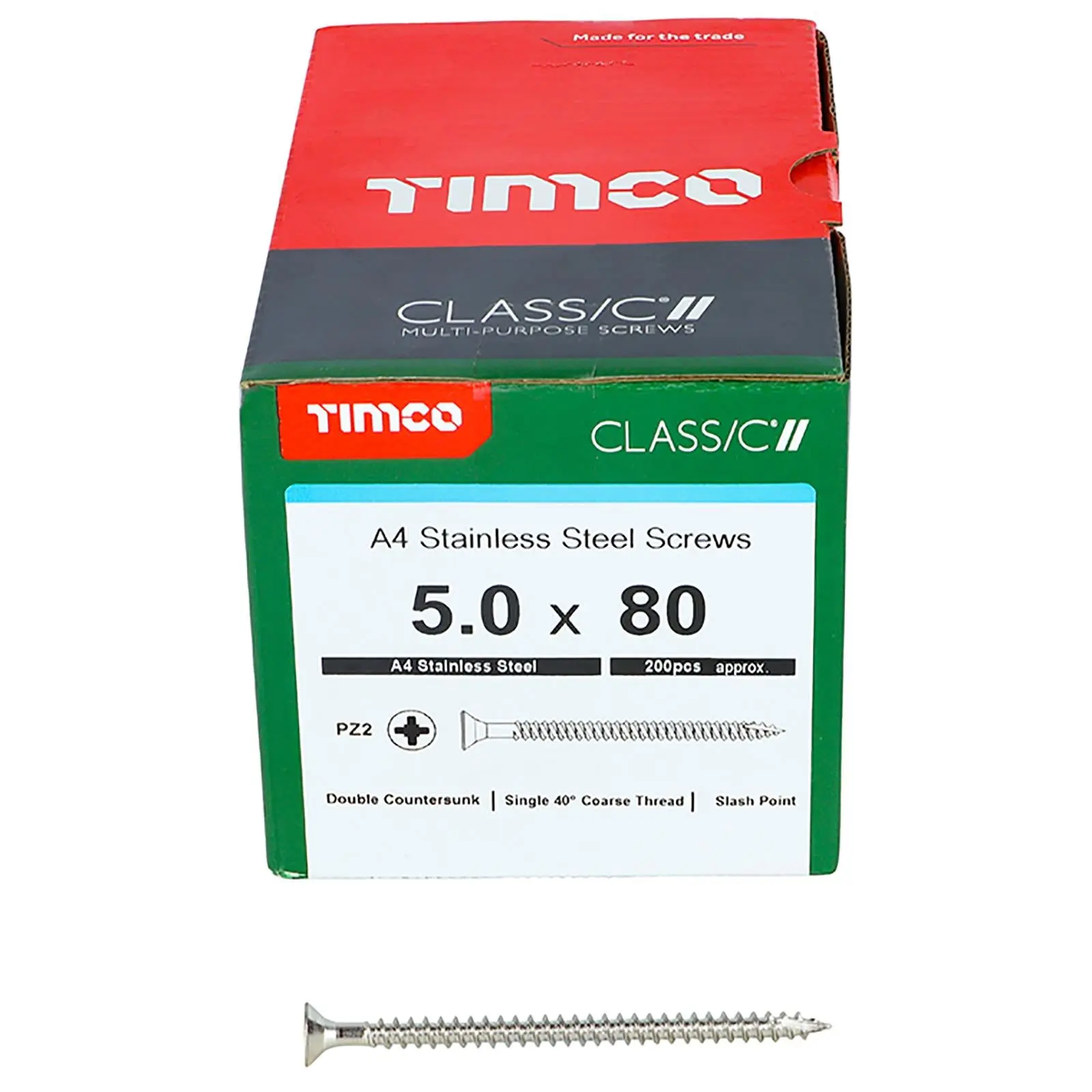 TIMCO Classic Wood Screw A4 Stainless Steel Countersunk Multi Purpose - Image 20