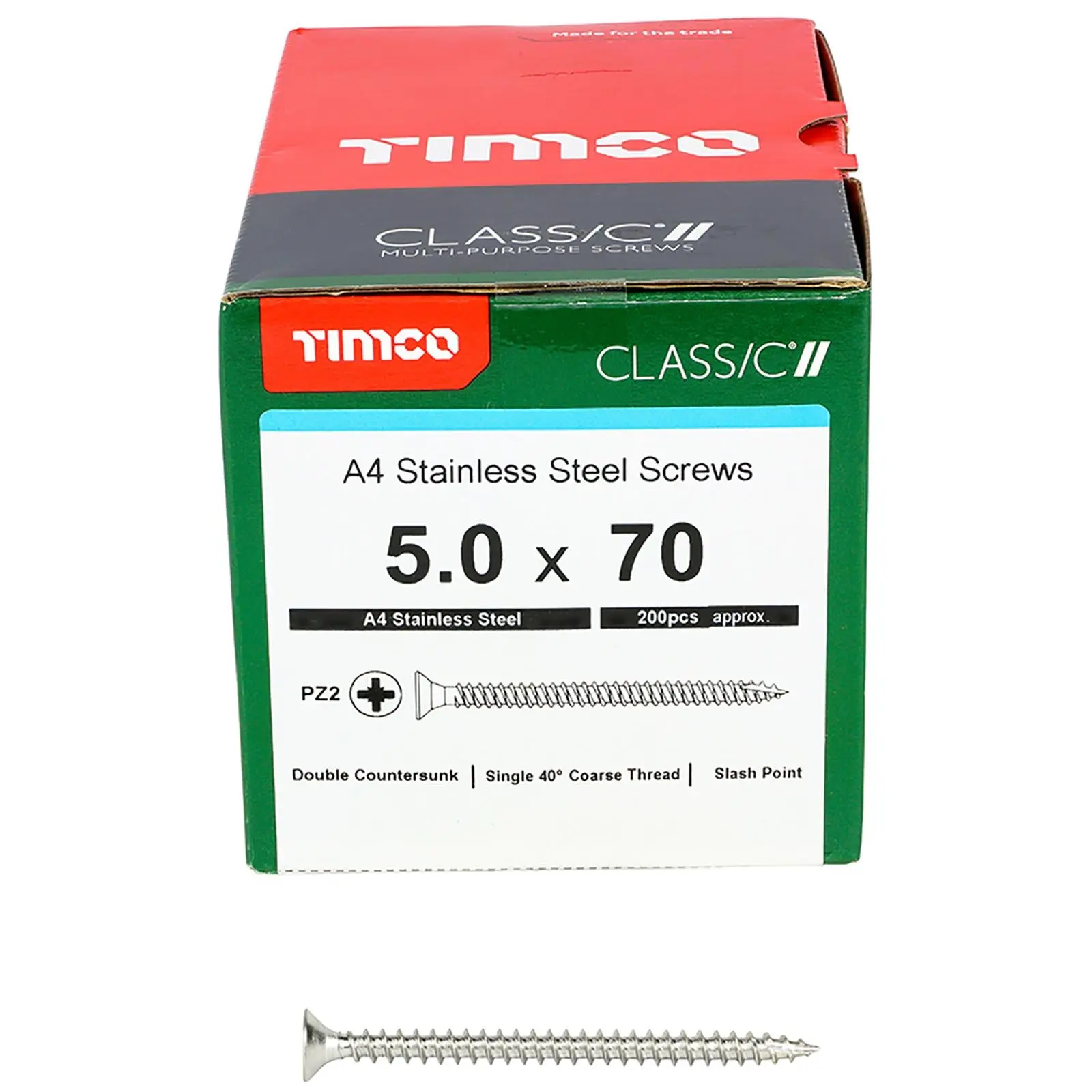 TIMCO Classic Wood Screw A4 Stainless Steel Countersunk Multi Purpose - Image 21