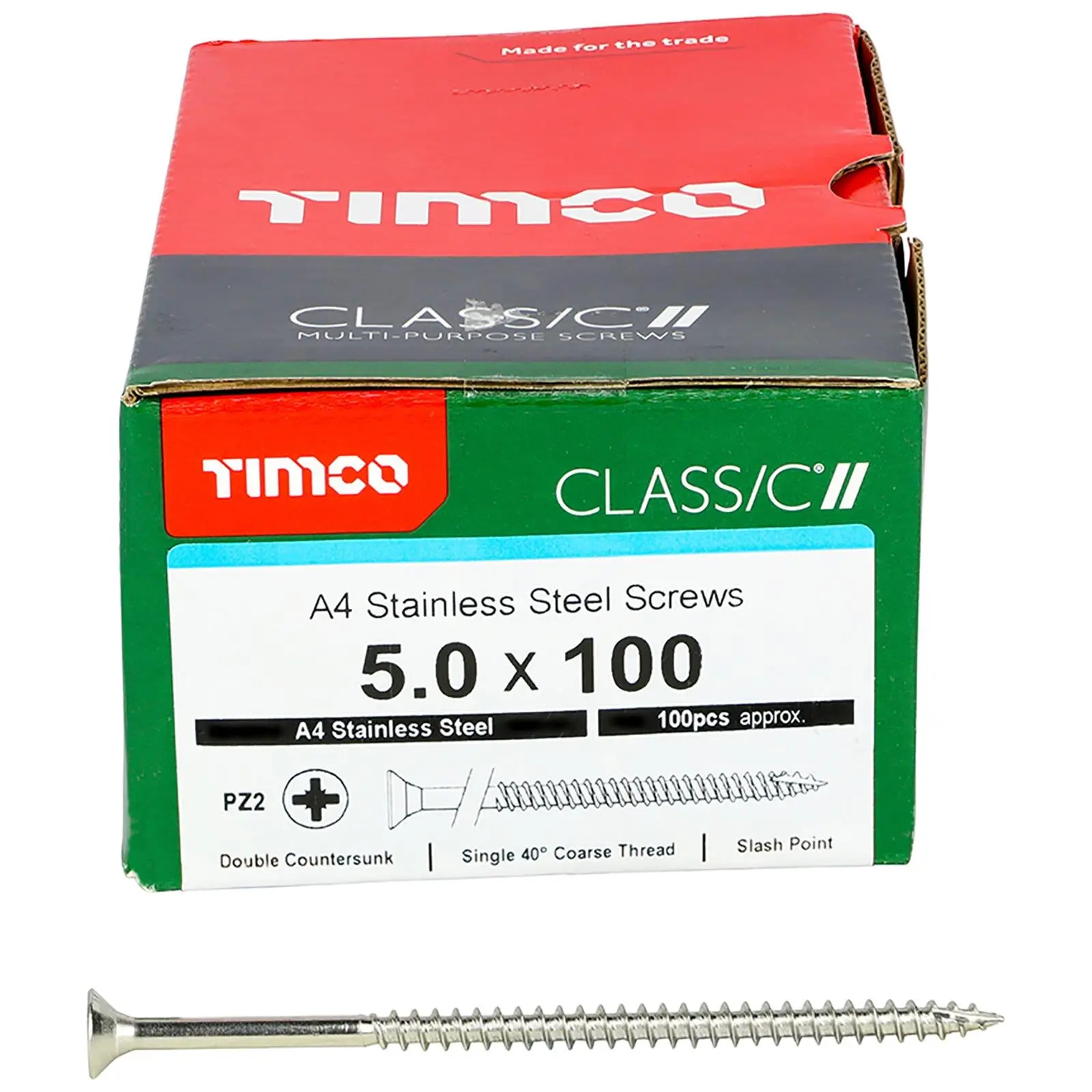 TIMCO Classic Wood Screw A4 Stainless Steel Countersunk Multi Purpose - Image 22