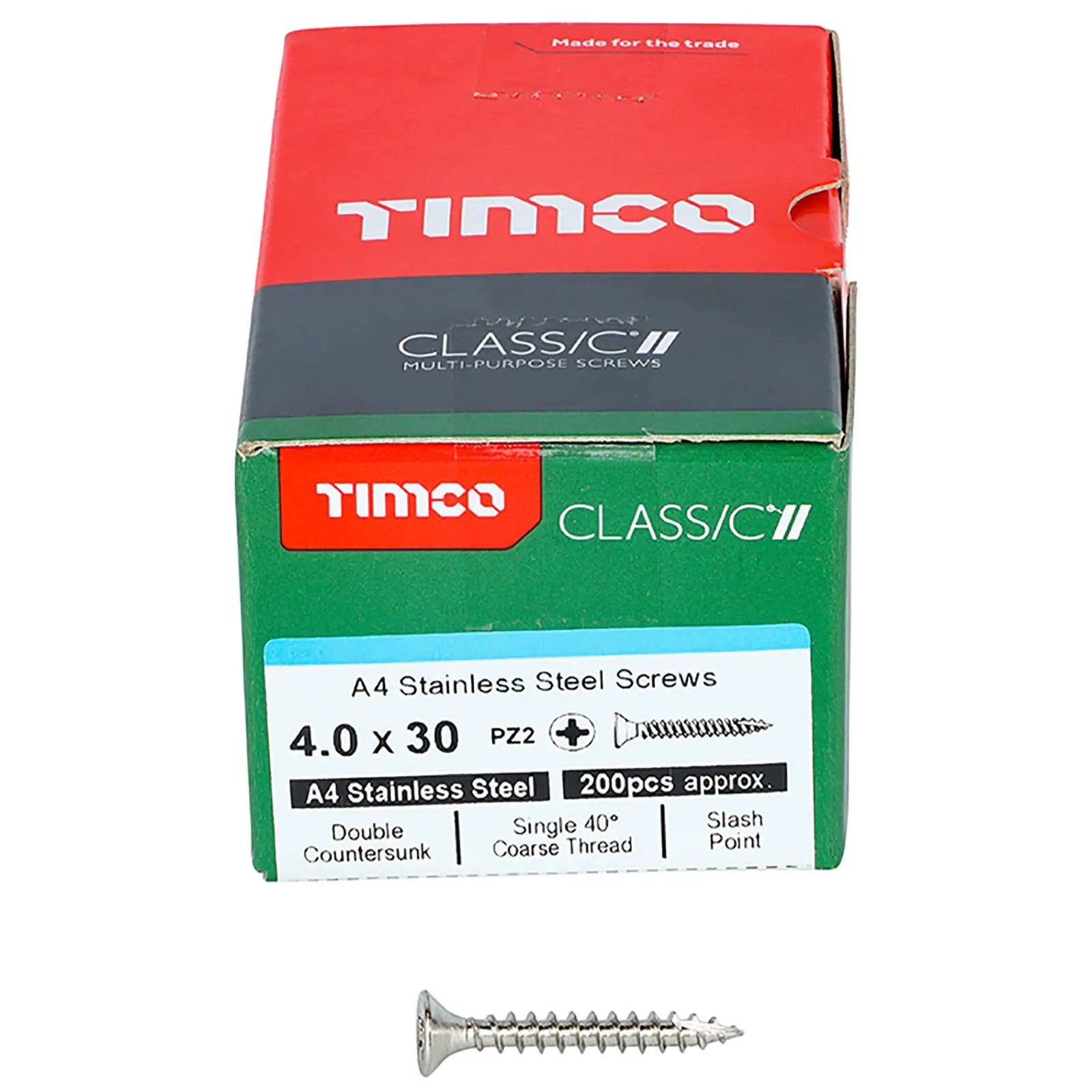 TIMCO Classic Wood Screw A4 Stainless Steel Countersunk Multi Purpose - Image 23