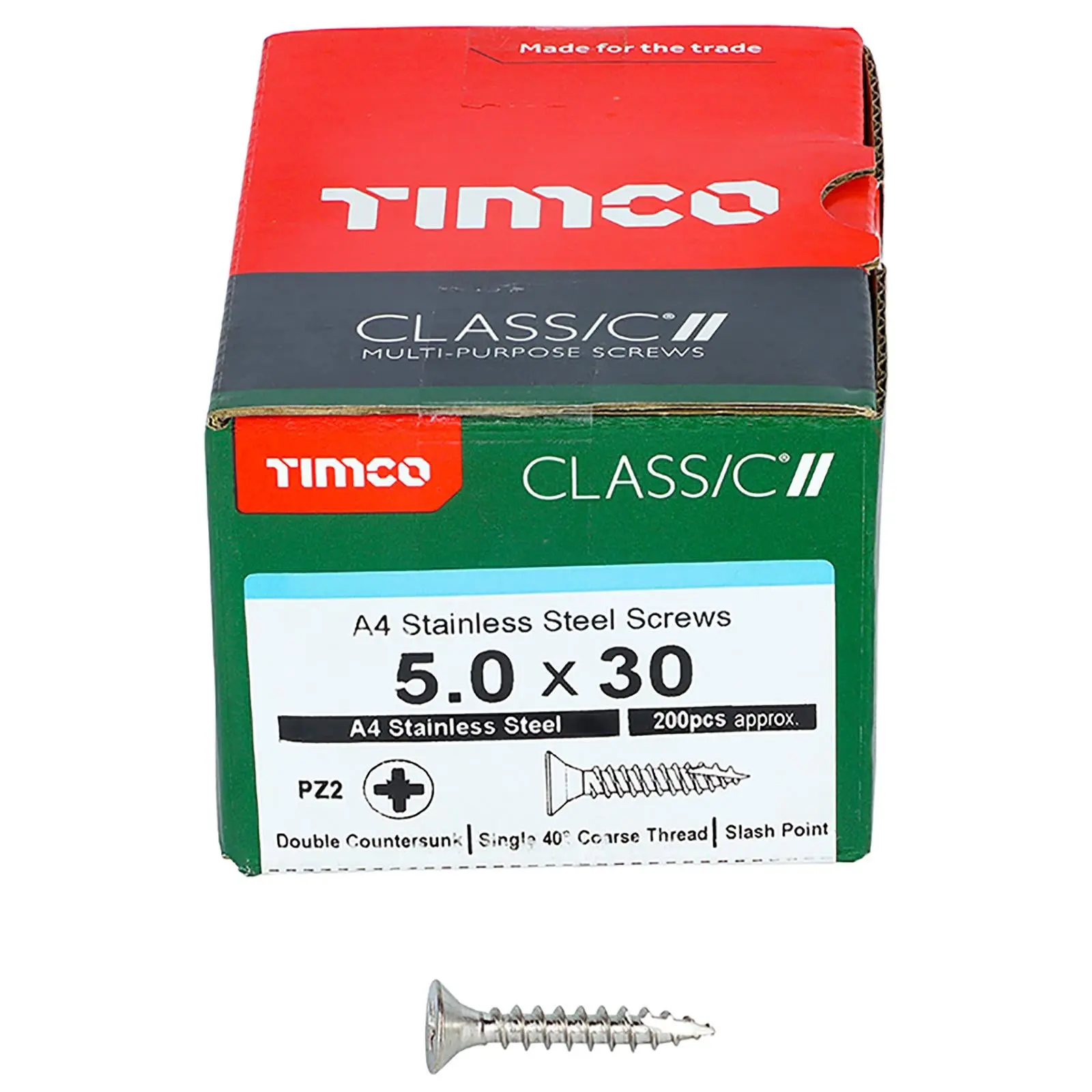 TIMCO Classic Wood Screw A4 Stainless Steel Countersunk Multi Purpose - Image 24