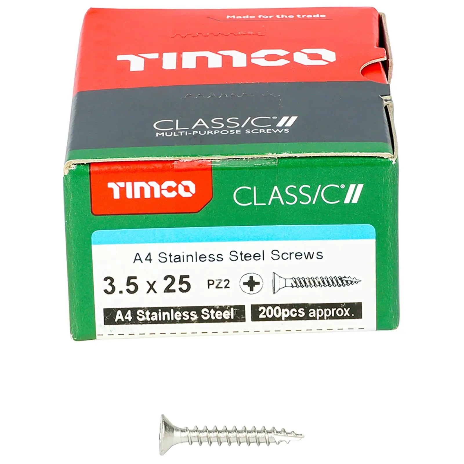 TIMCO Classic Wood Screw A4 Stainless Steel Countersunk Multi Purpose - Image 25