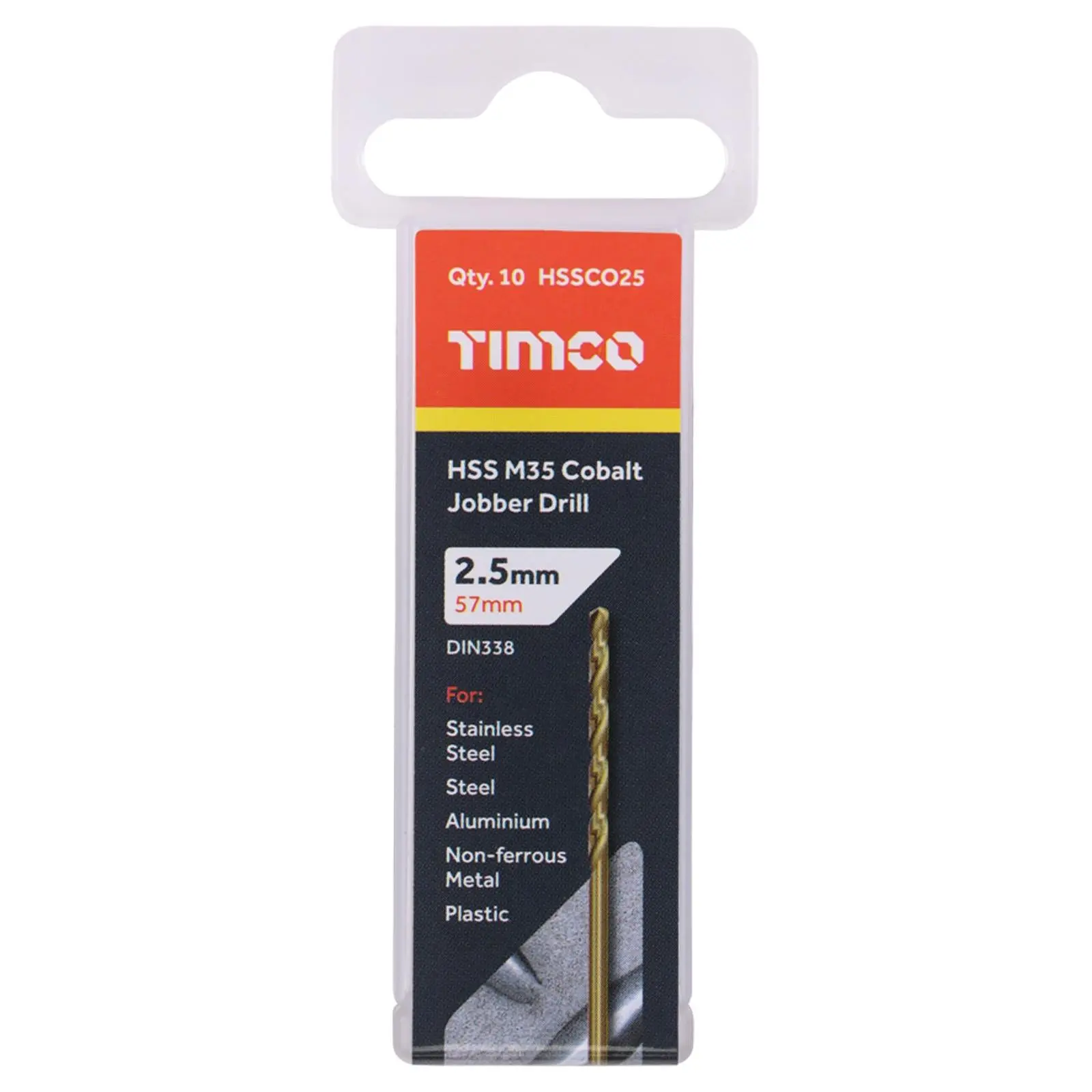 TIMCO HSS Cobalt Jobber Metal Drill Bits M35 Tube DIN338 1-13mm - Choose Size - Image 11