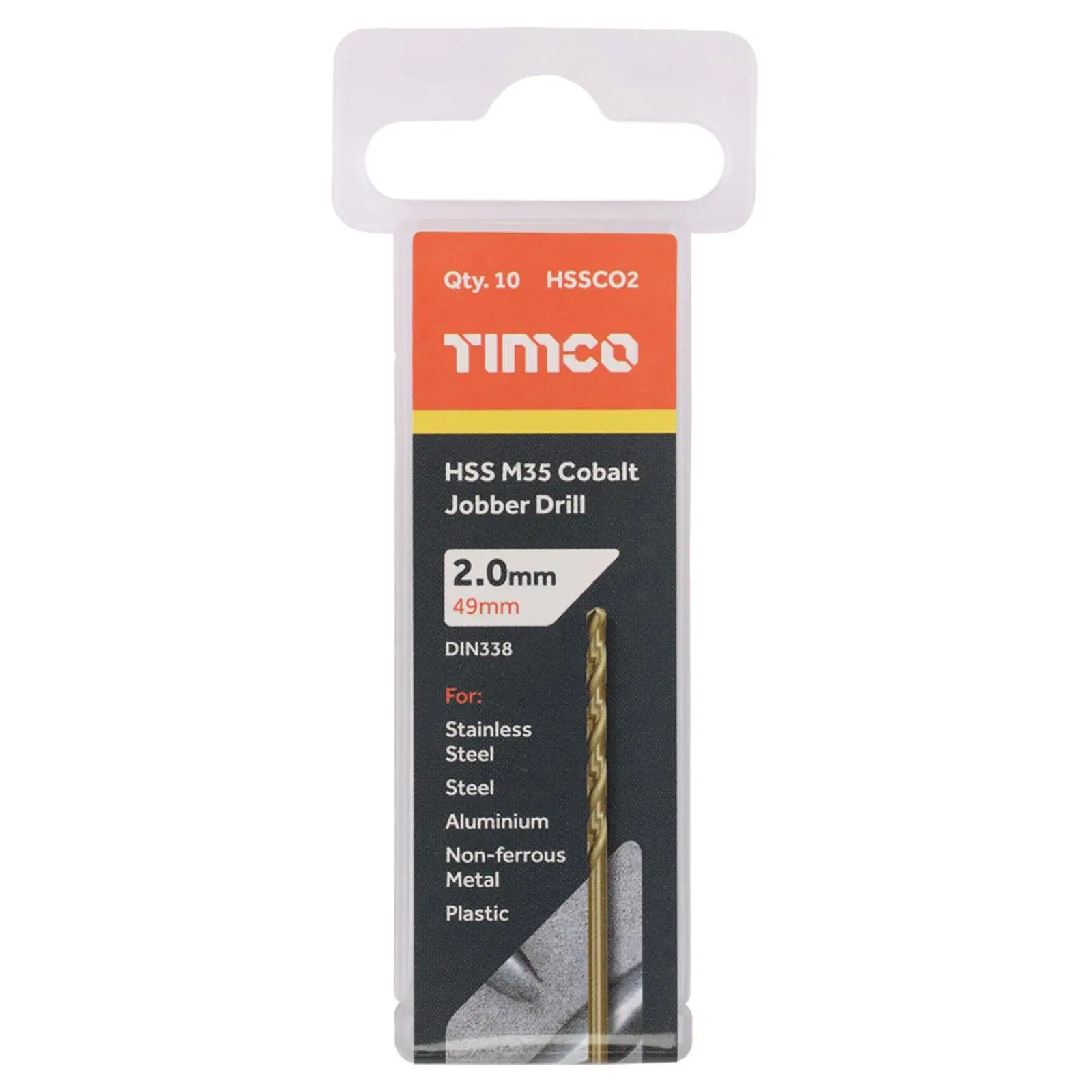 TIMCO HSS Cobalt Jobber Metal Drill Bits M35 Tube DIN338 1-13mm - Choose Size - Image 16