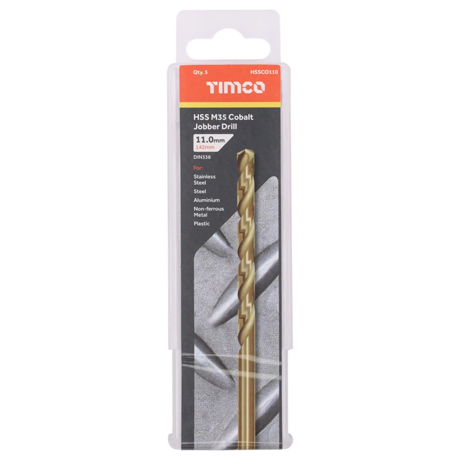 TIMCO HSS Cobalt Jobber Metal Drill Bits M35 Tube DIN338 1-13mm - Choose Size - Image 23