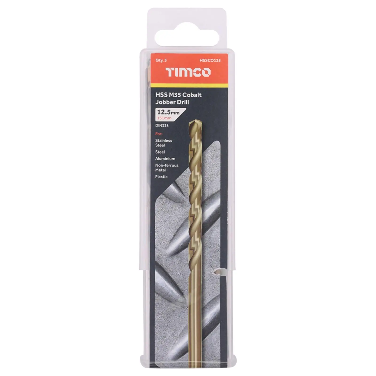 TIMCO HSS Cobalt Jobber Metal Drill Bits M35 Tube DIN338 1-13mm - Choose Size - Image 26
