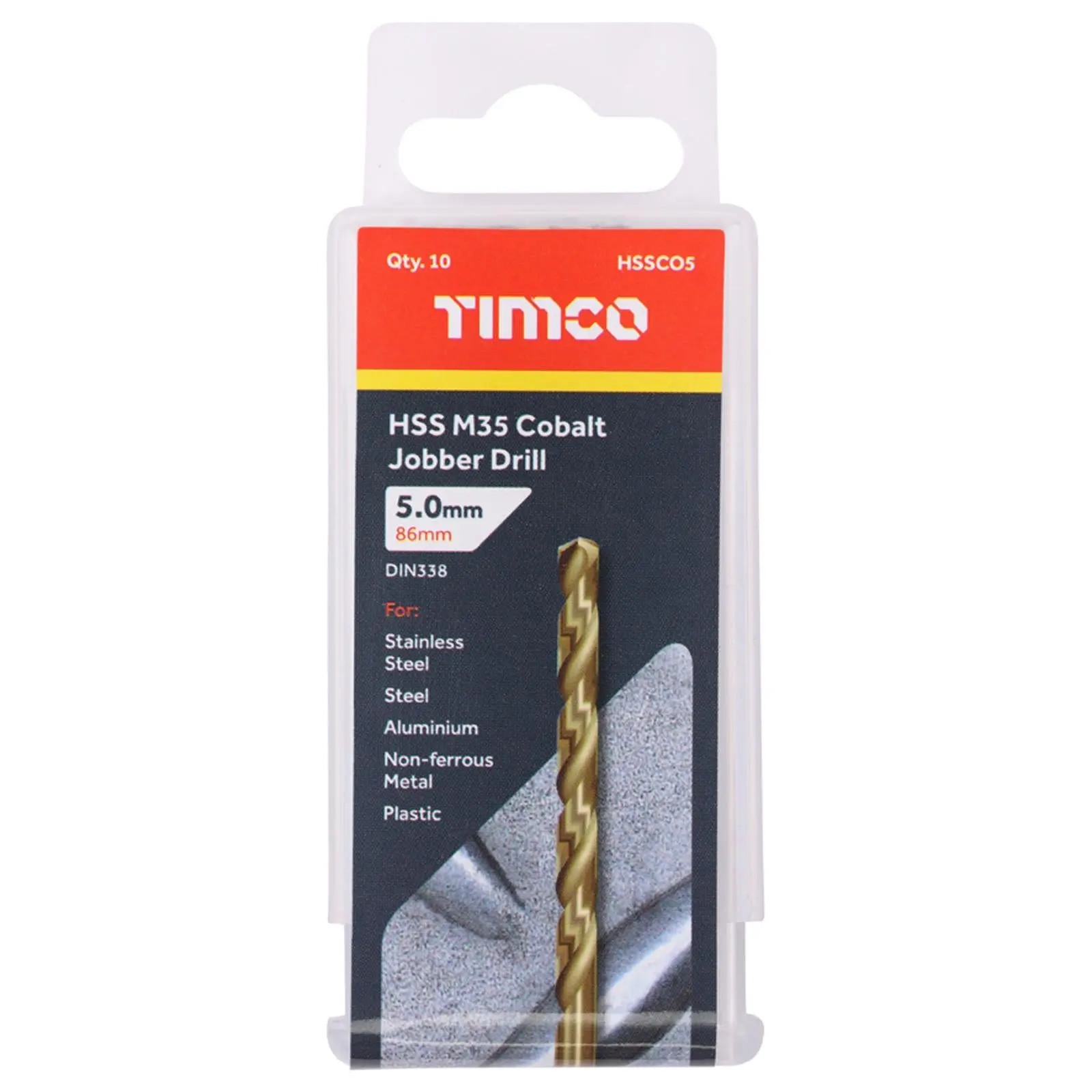 TIMCO HSS Cobalt Jobber Metal Drill Bits M35 Tube DIN338 1-13mm - Choose Size - Image 31