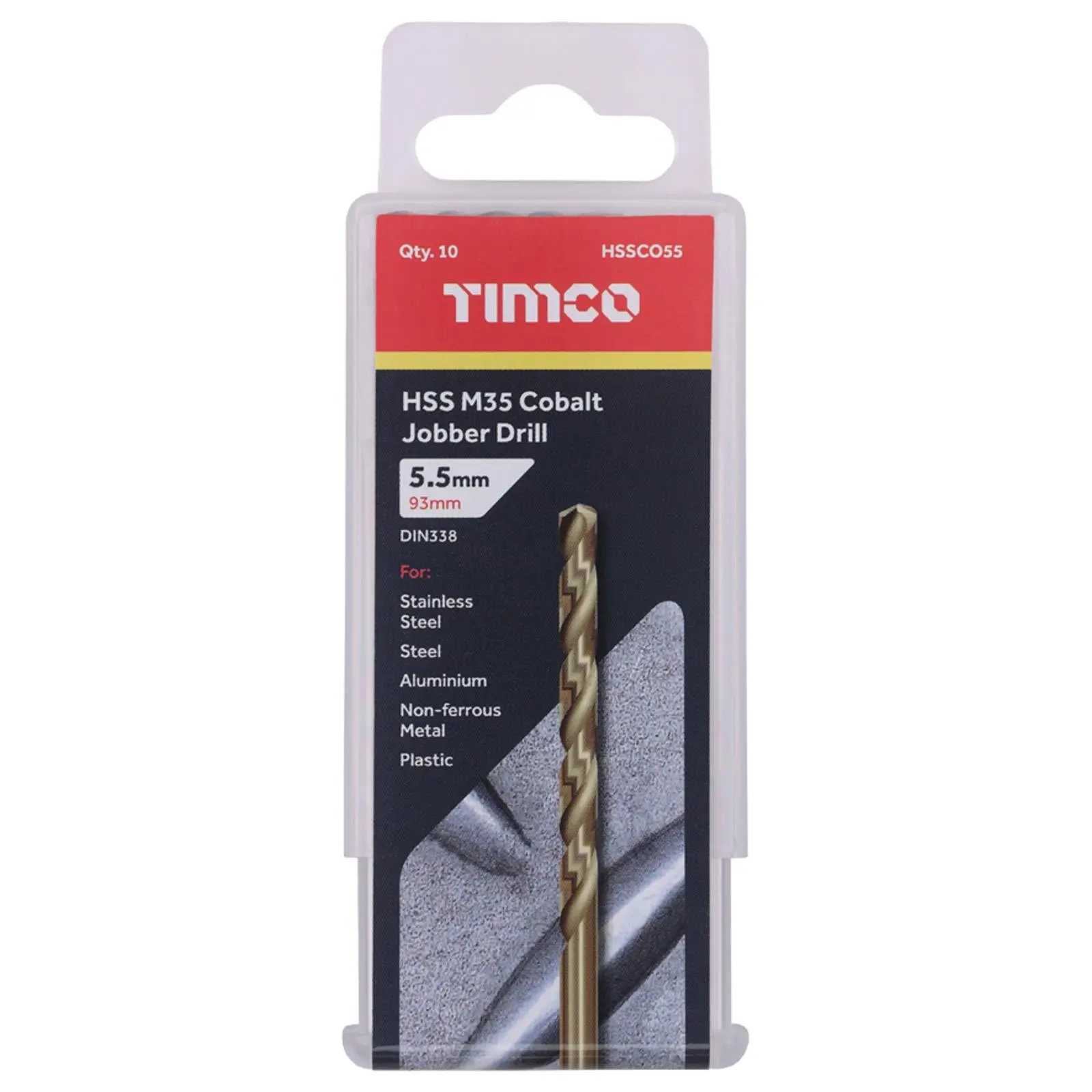 TIMCO HSS Cobalt Jobber Metal Drill Bits M35 Tube DIN338 1-13mm - Choose Size - Image 7