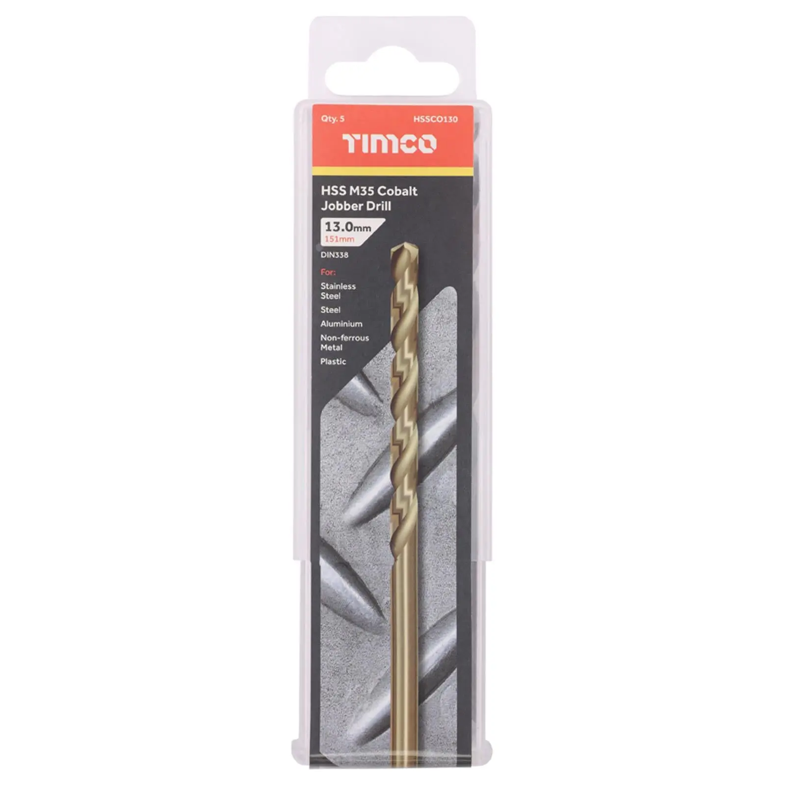 TIMCO HSS Cobalt Jobber Metal Drill Bits M35 Tube DIN338 1-13mm - Choose Size - Image 9