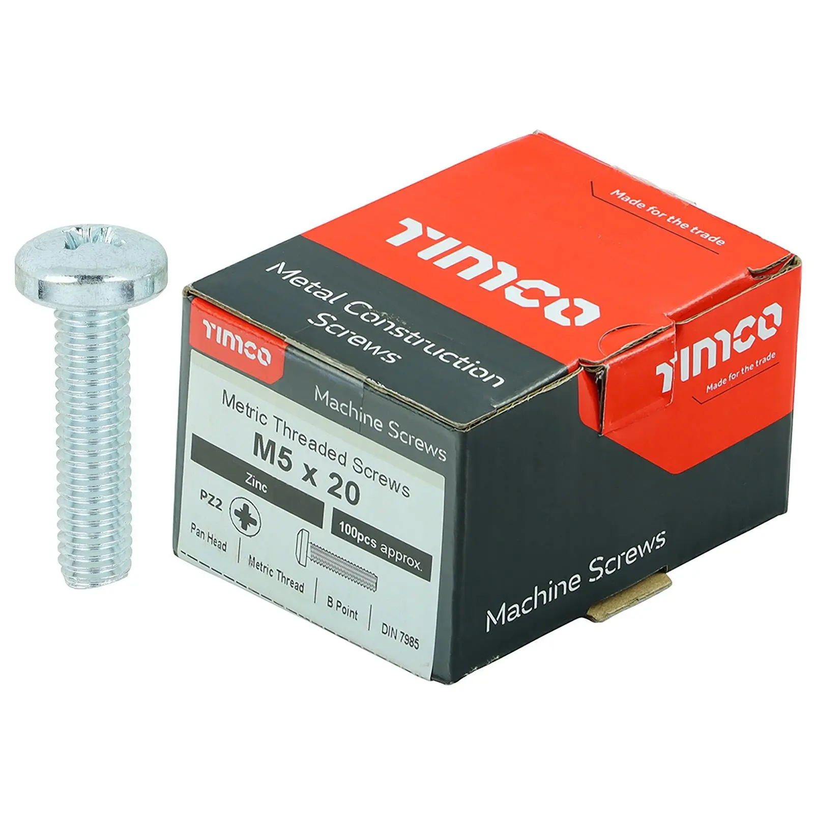 TIMCO Machine Screws Pan Head Zinc Pozi Head 100 Screws Box - Choose Size - Image 2