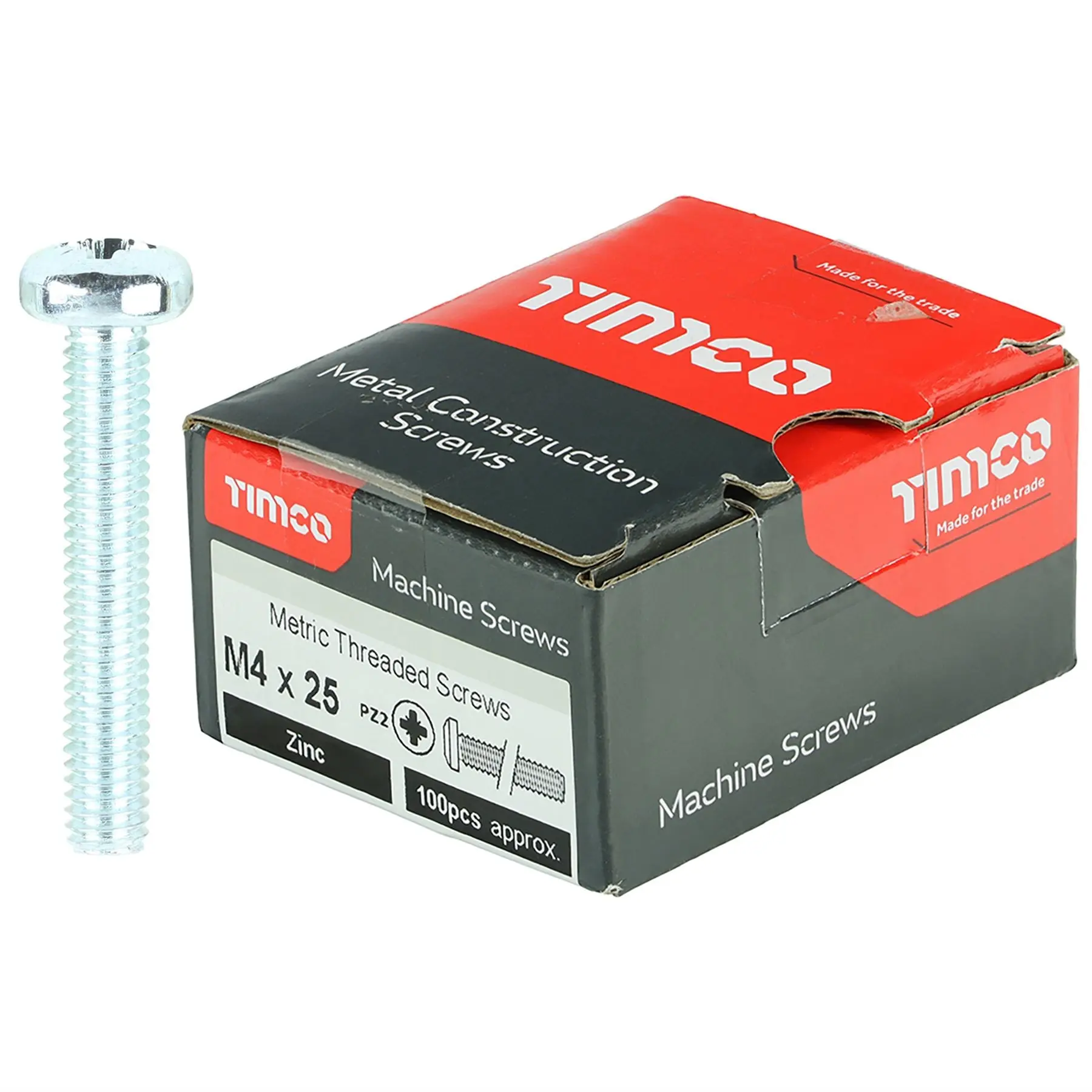 TIMCO Machine Screws Pan Head Zinc Pozi Head 100 Screws Box - Choose Size - Image 3
