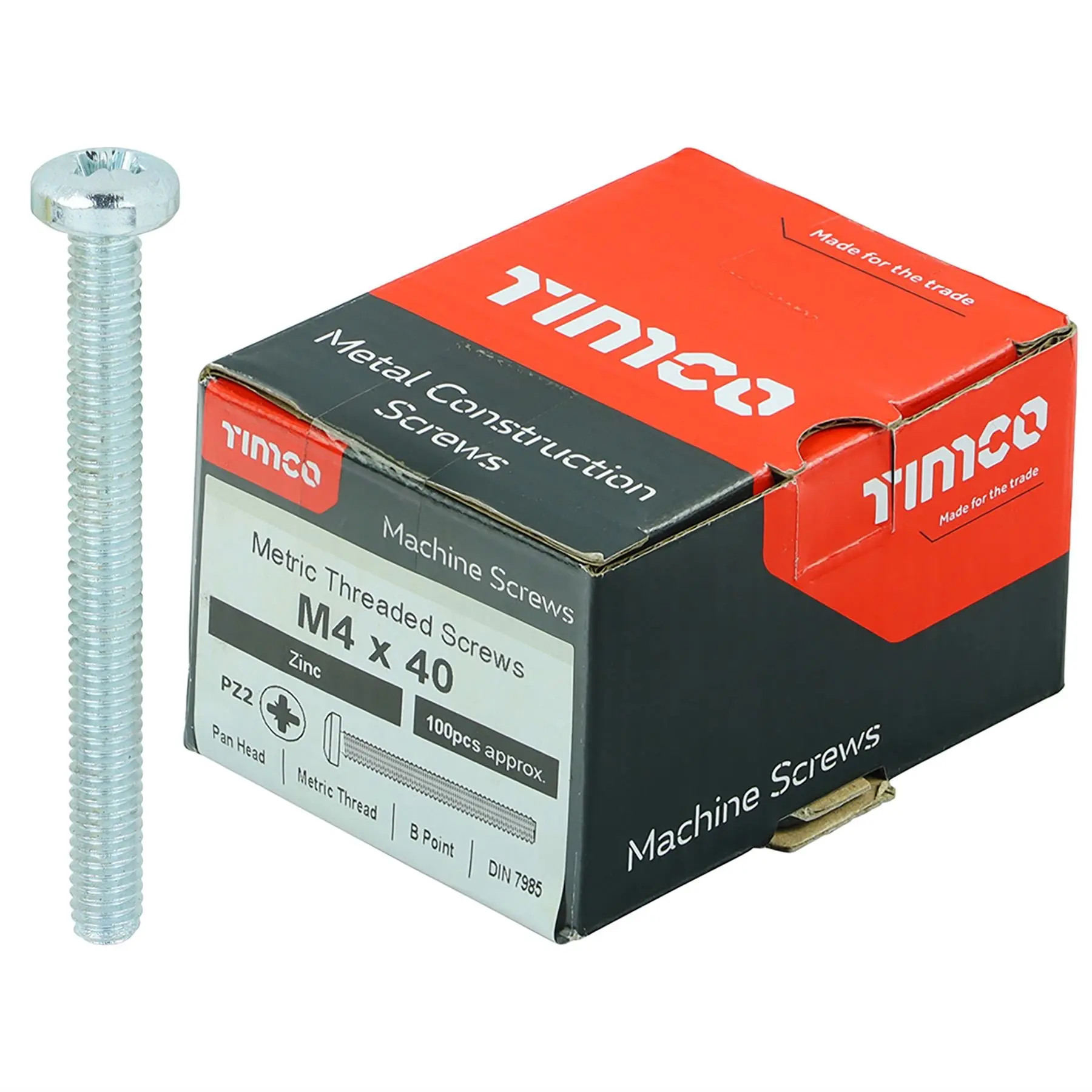 TIMCO Machine Screws Pan Head Zinc Pozi Head 100 Screws Box - Choose Size - Image 5