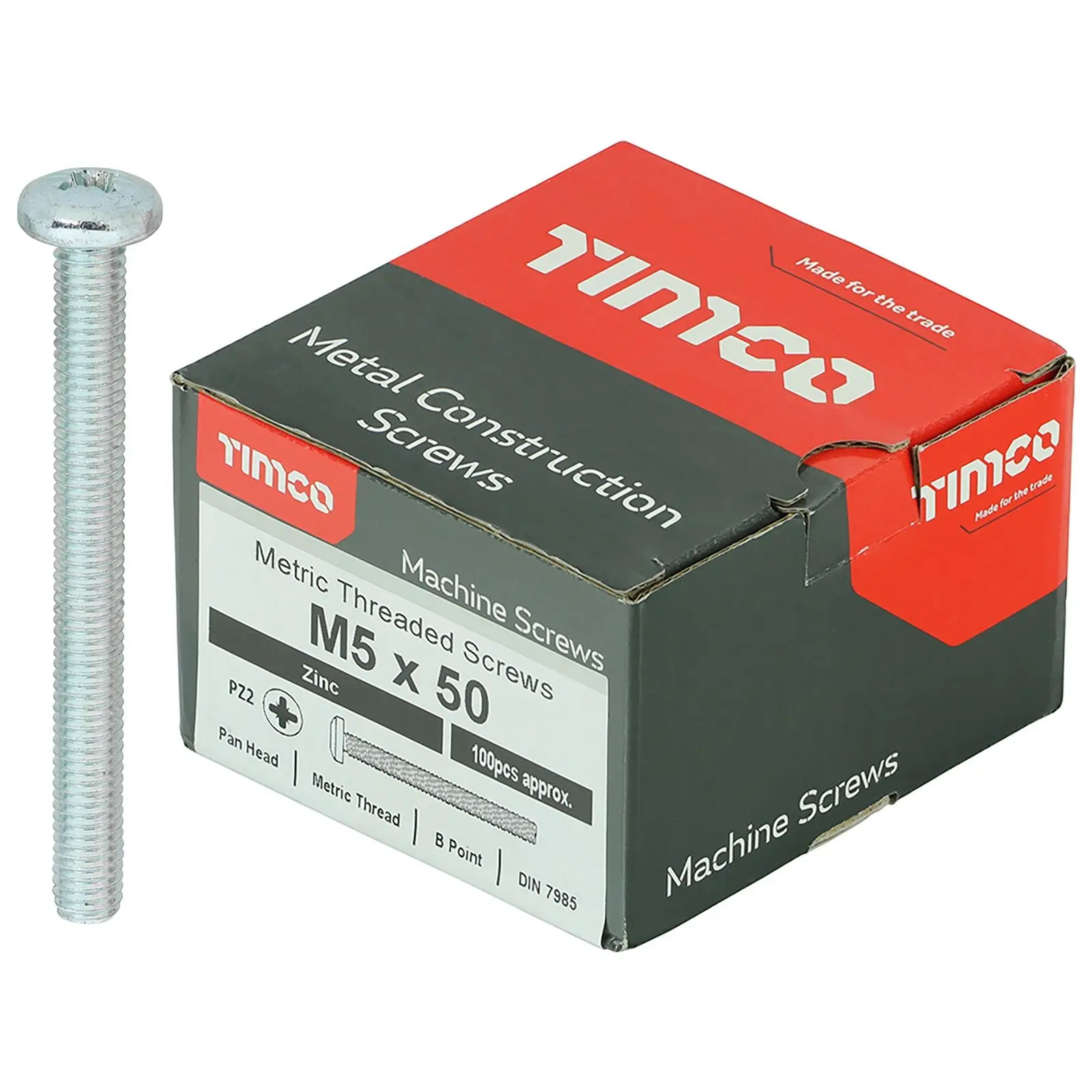 TIMCO Machine Screws Pan Head Zinc Pozi Head 100 Screws Box - Choose Size - Image 6