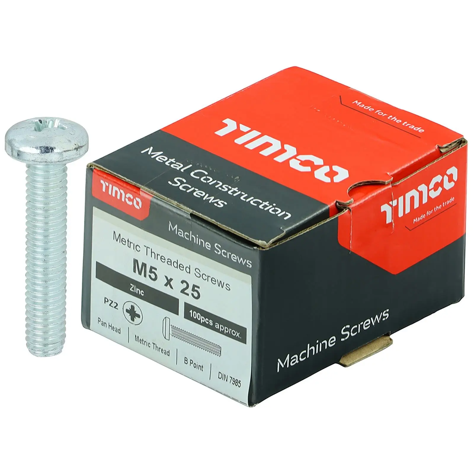 TIMCO Machine Screws Pan Head Zinc Pozi Head 100 Screws Box - Choose Size - Image 8