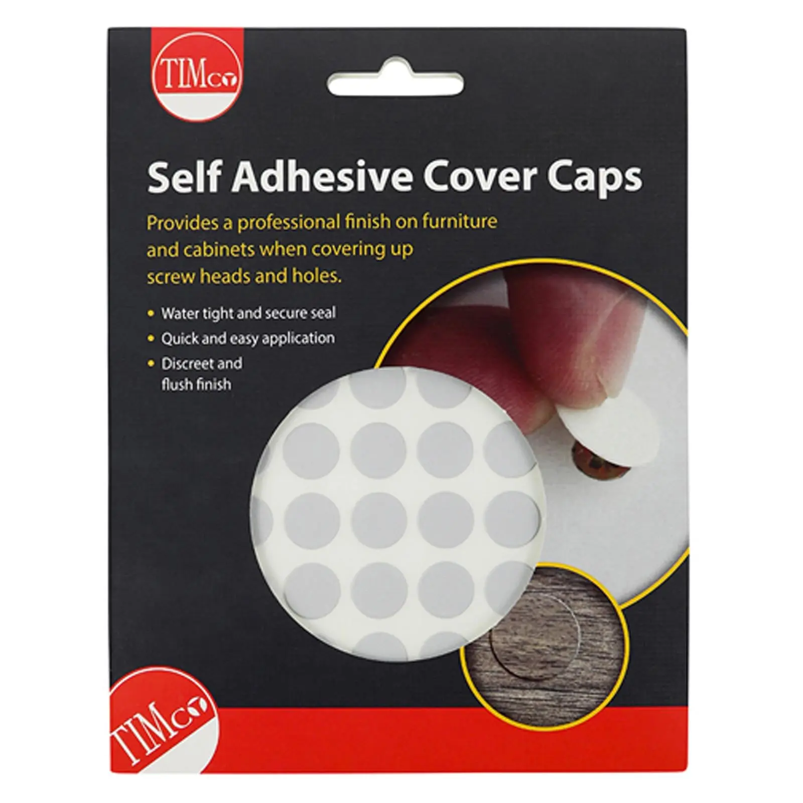 TIMCO Self Adhesive Screw Cover Caps 13mm 18mm Diameter Matt Gloss - Choose Colour - Image 10