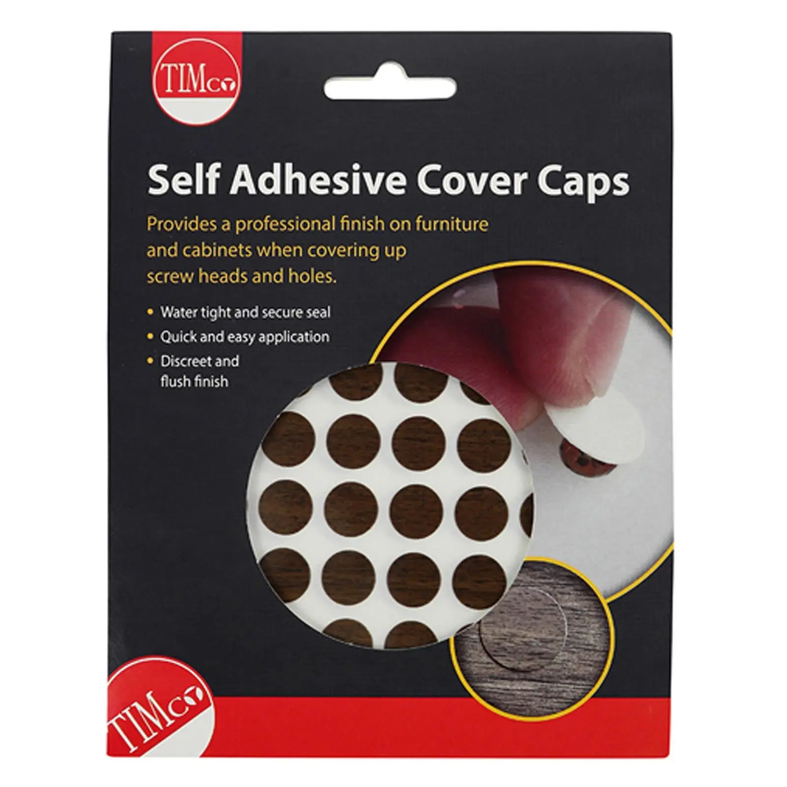 TIMCO Self Adhesive Screw Cover Caps 13mm 18mm Diameter Matt Gloss - Choose Colour - Image 18