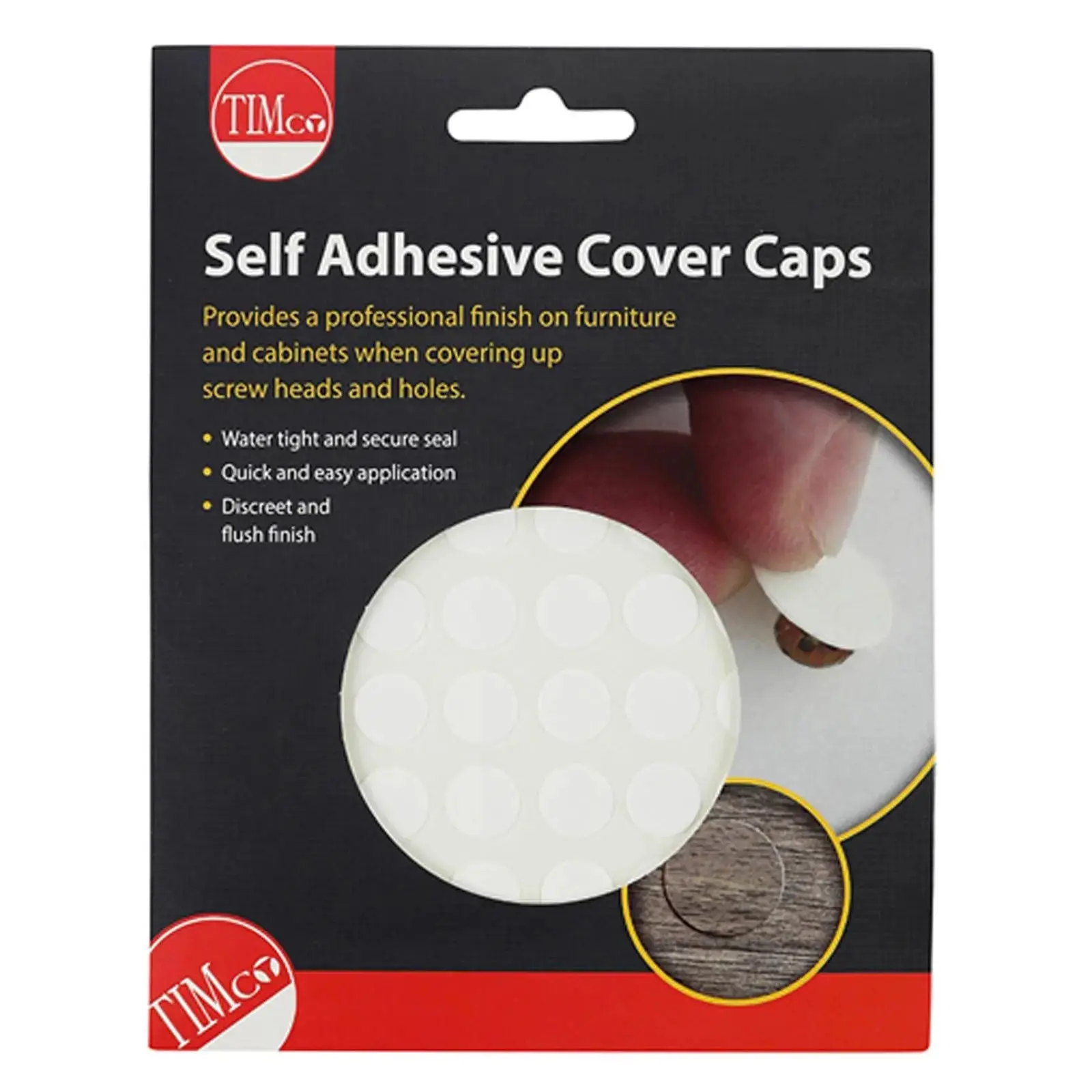 TIMCO Self Adhesive Screw Cover Caps 13mm 18mm Diameter Matt Gloss - Choose Colour - Image 29