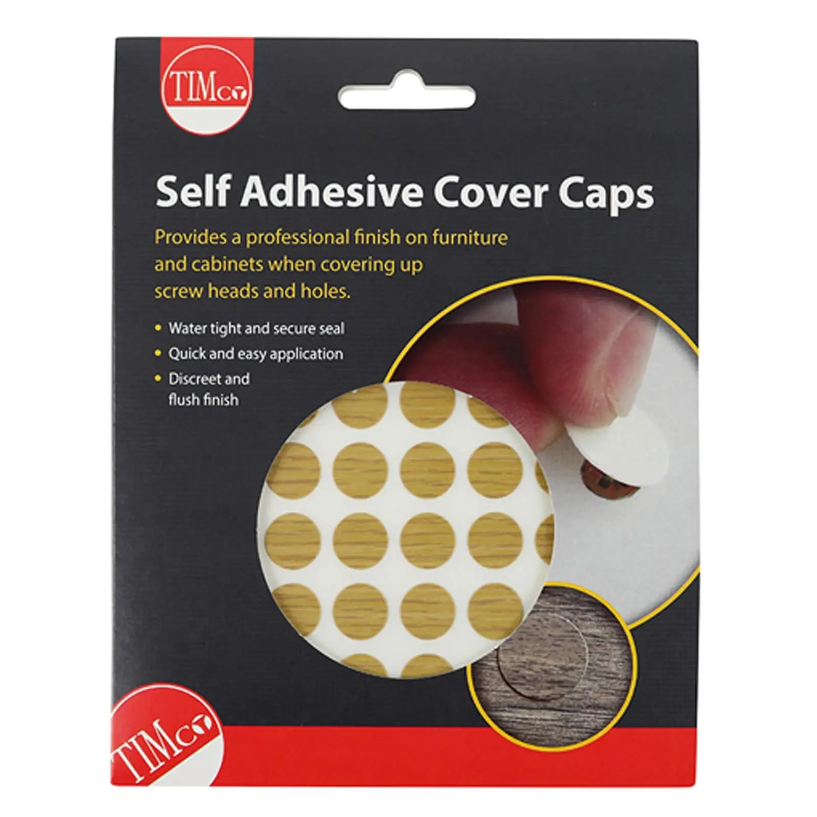TIMCO Self Adhesive Screw Cover Caps 13mm 18mm Diameter Matt Gloss - Choose Colour - Image 3