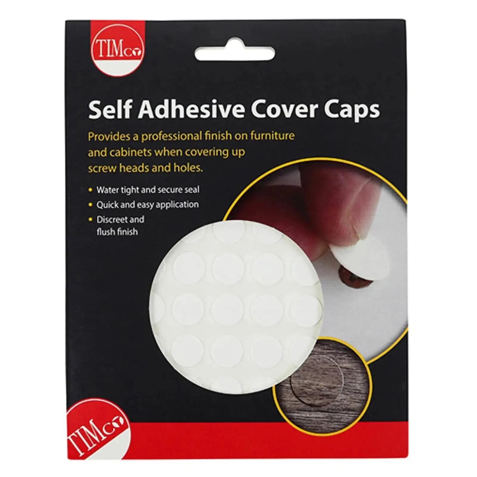 TIMCO Self Adhesive Screw Cover Caps 13mm 18mm Diameter Matt Gloss - Choose Colour - Image 33