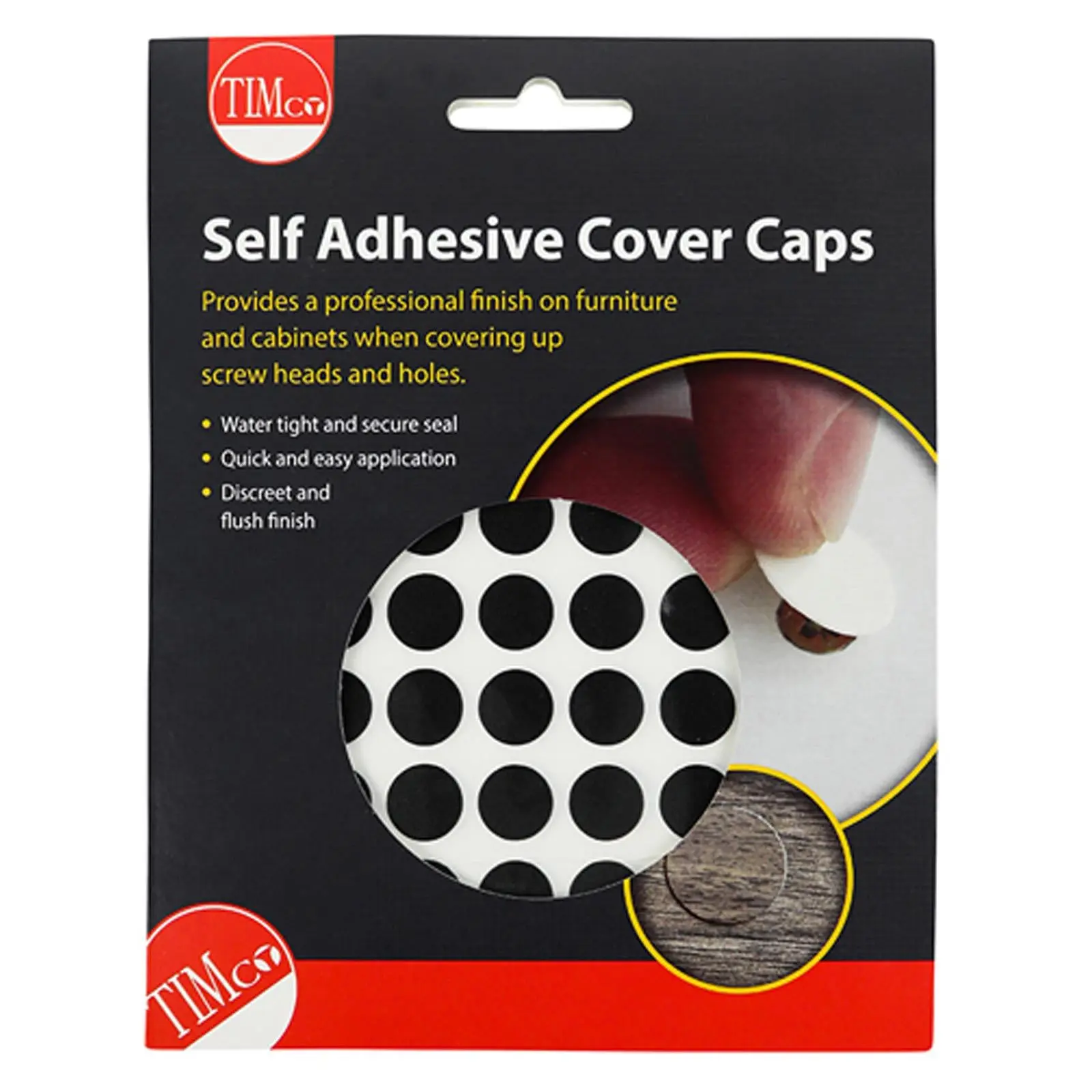 TIMCO Self Adhesive Screw Cover Caps 13mm 18mm Diameter Matt Gloss - Choose Colour - Image 42