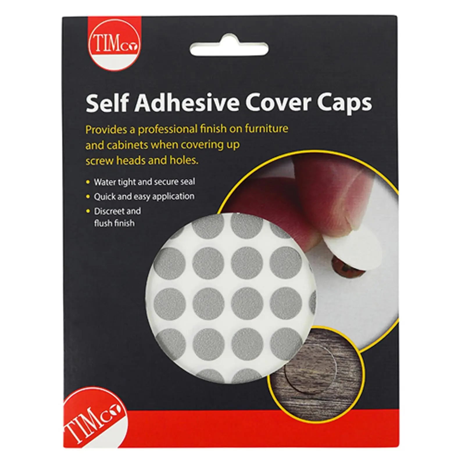 TIMCO Self Adhesive Screw Cover Caps 13mm 18mm Diameter Matt Gloss - Choose Colour - Image 5