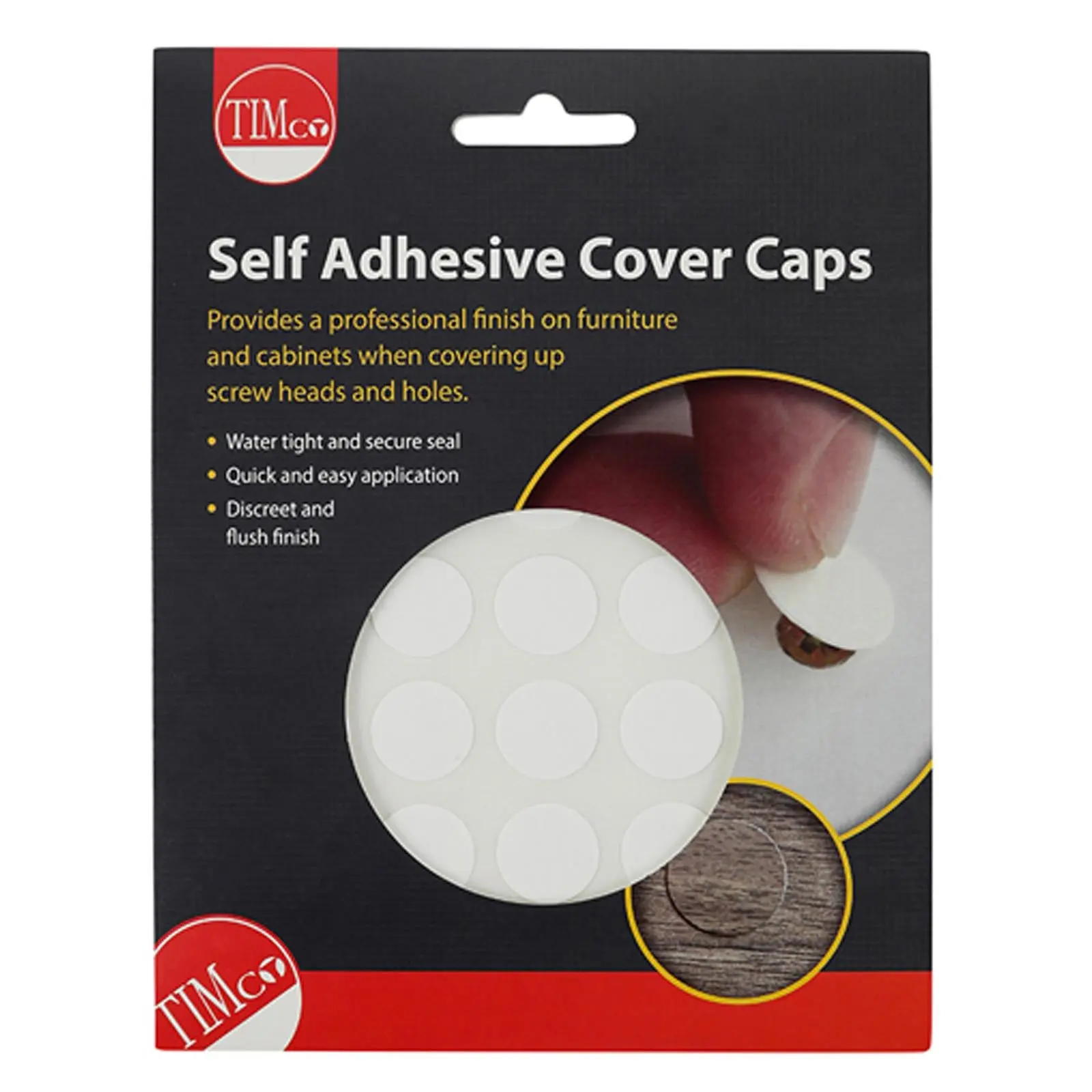 TIMCO Self Adhesive Screw Cover Caps 13mm 18mm Diameter Matt Gloss - Choose Colour - Image 7