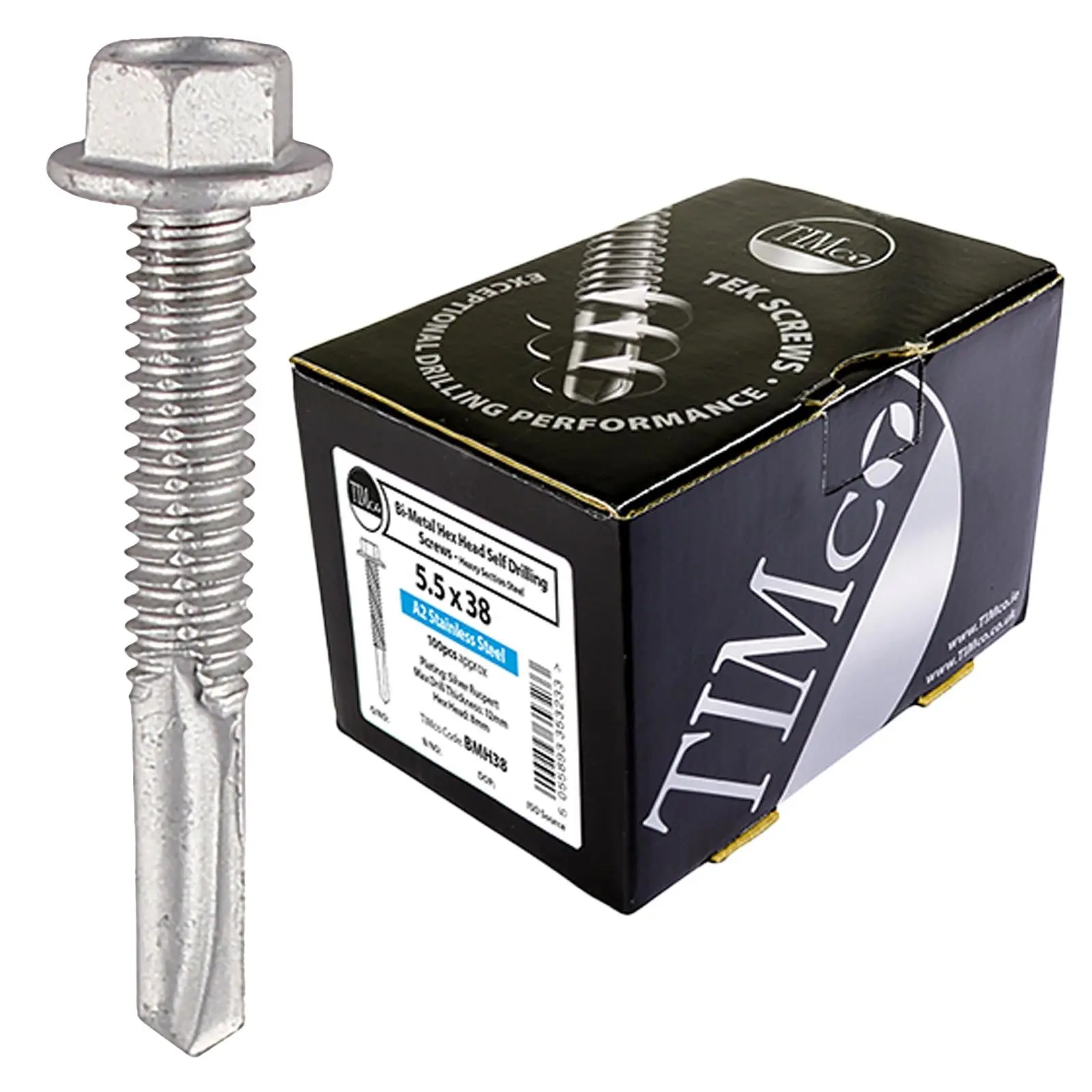 TIMCO Self Drilling Construction Screw for Heavy Section Steel with or without EPDM Washer Bi-Metal Exterior Zinc -Choose Size - Image 17