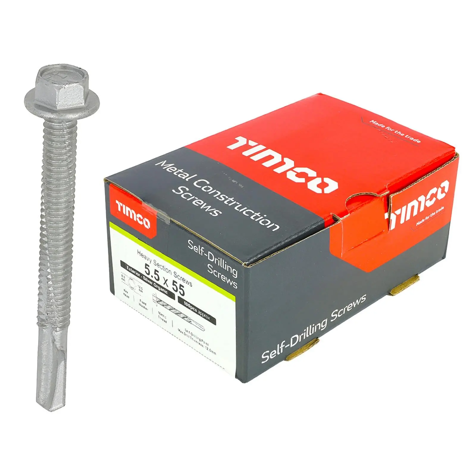 TIMCO Self Drilling Construction Screw for Heavy Section Steel with or without EPDM Washer Bi-Metal Exterior Zinc -Choose Size - Image 18
